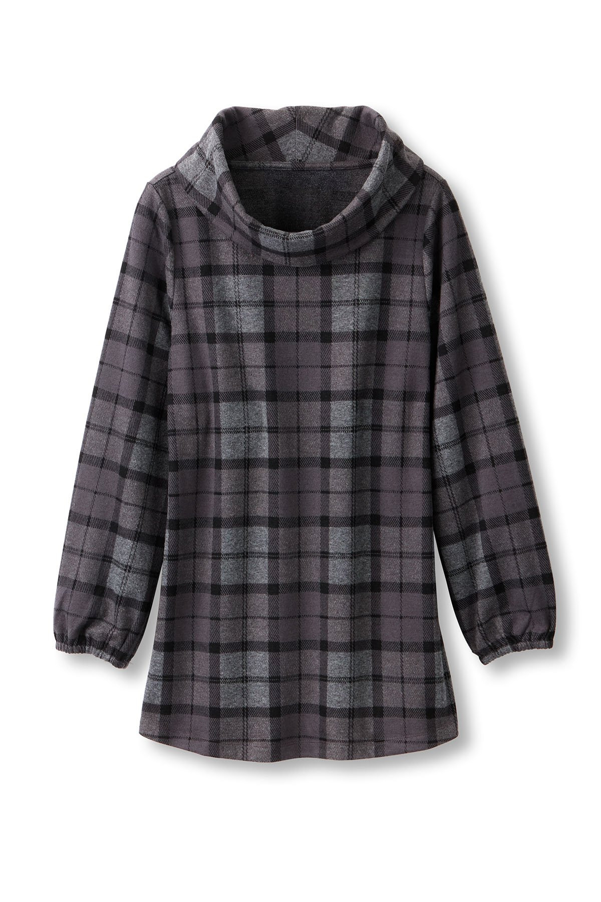 Had Me At Plaid Cowl Knit Tunic - thumbnail 2