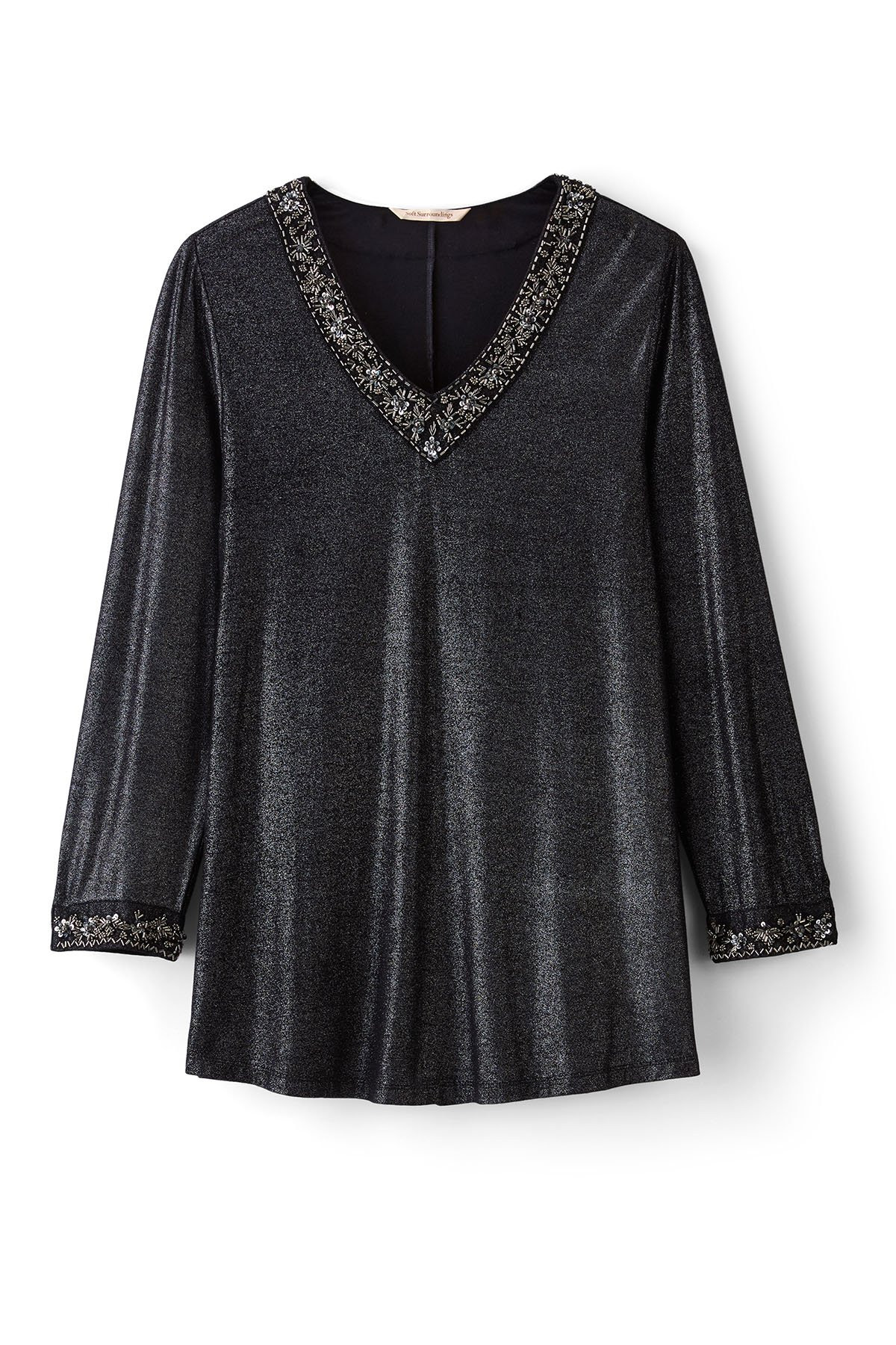 Elaria Beaded V-neck Knit Tunic - thumbnail 2