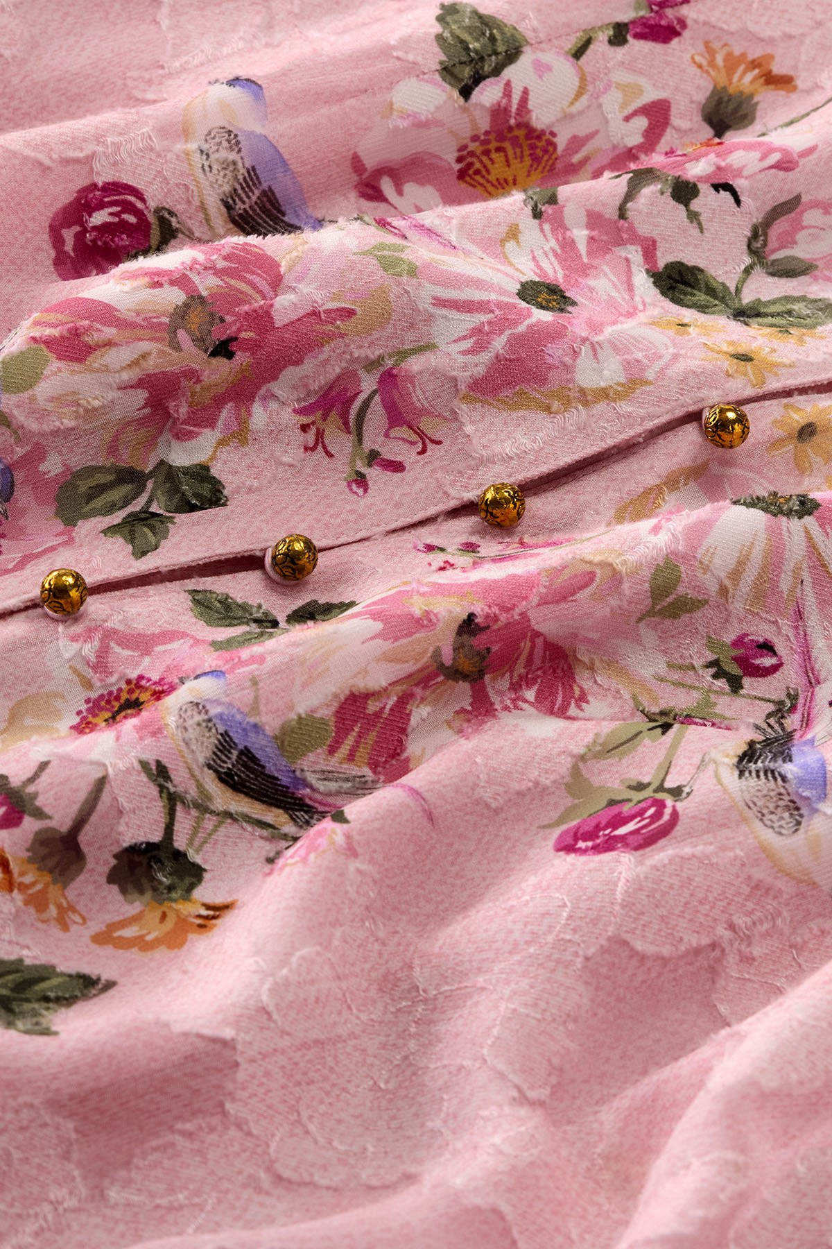Floral Burnout Jacquard LS Maxi Dress - thumbnail 5