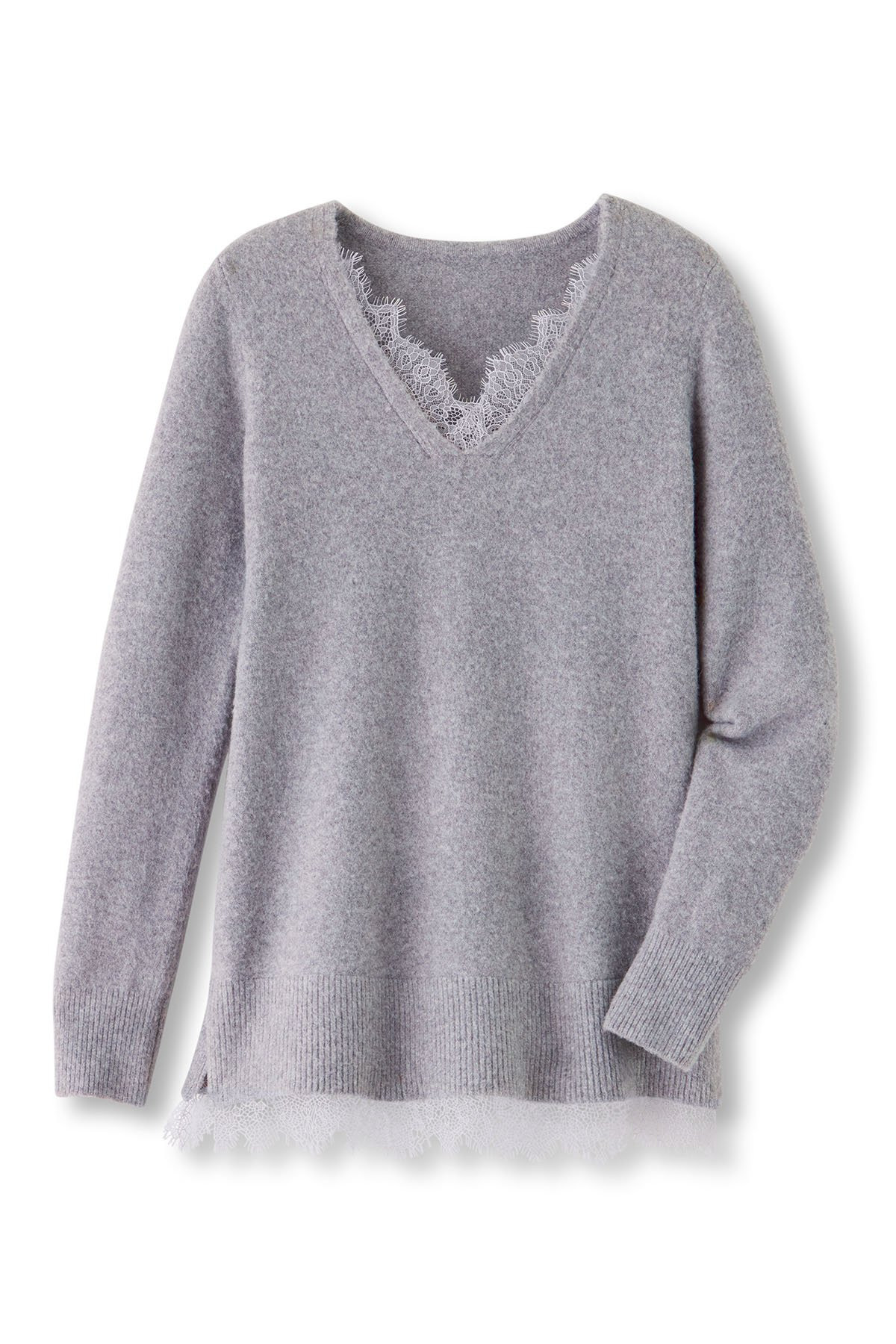 Graced In Lace Layered-Look Sweater