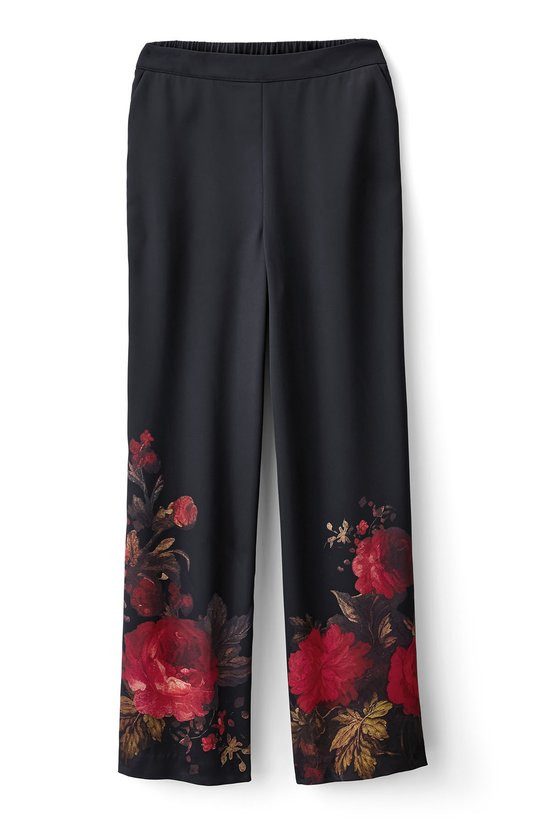 Rosaria Wide Leg Satin Pull-On Pants - thumbnail 2