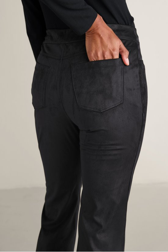 Faux Suede Bootcut Pants - thumbnail 4