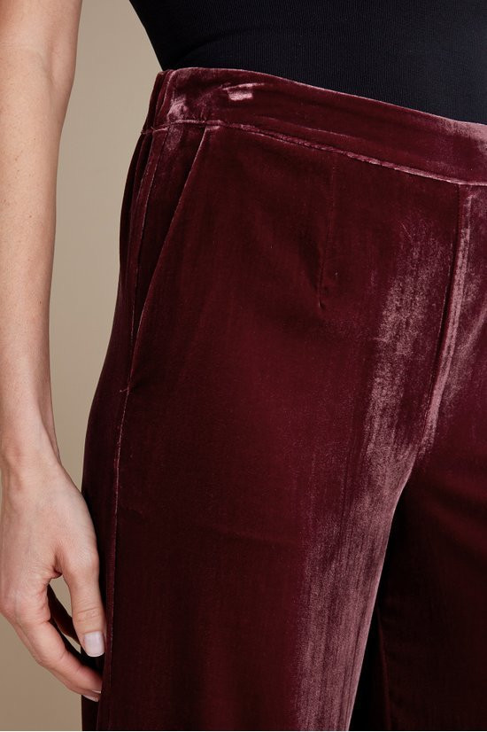 Aria Velvet Wide Leg Pants - thumbnail 5