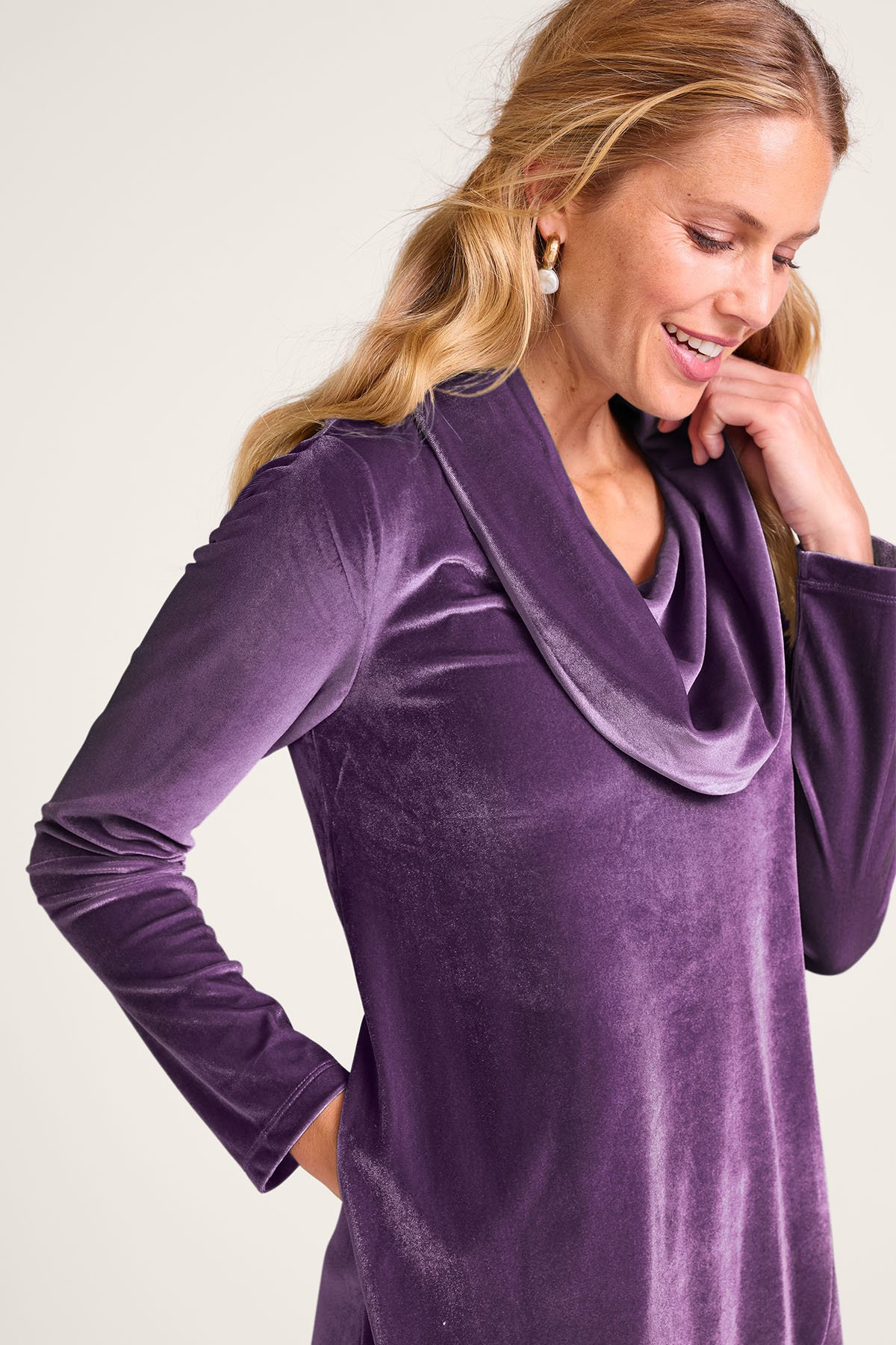 Vision In Velvet Cowl Tunic - thumbnail 6