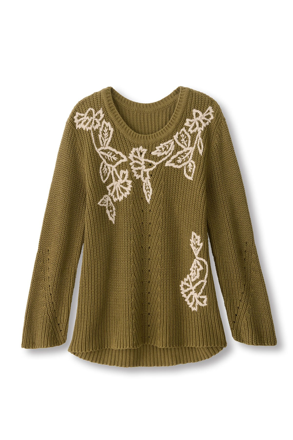 Embroidered Shaker Pullover Swtr - thumbnail 2