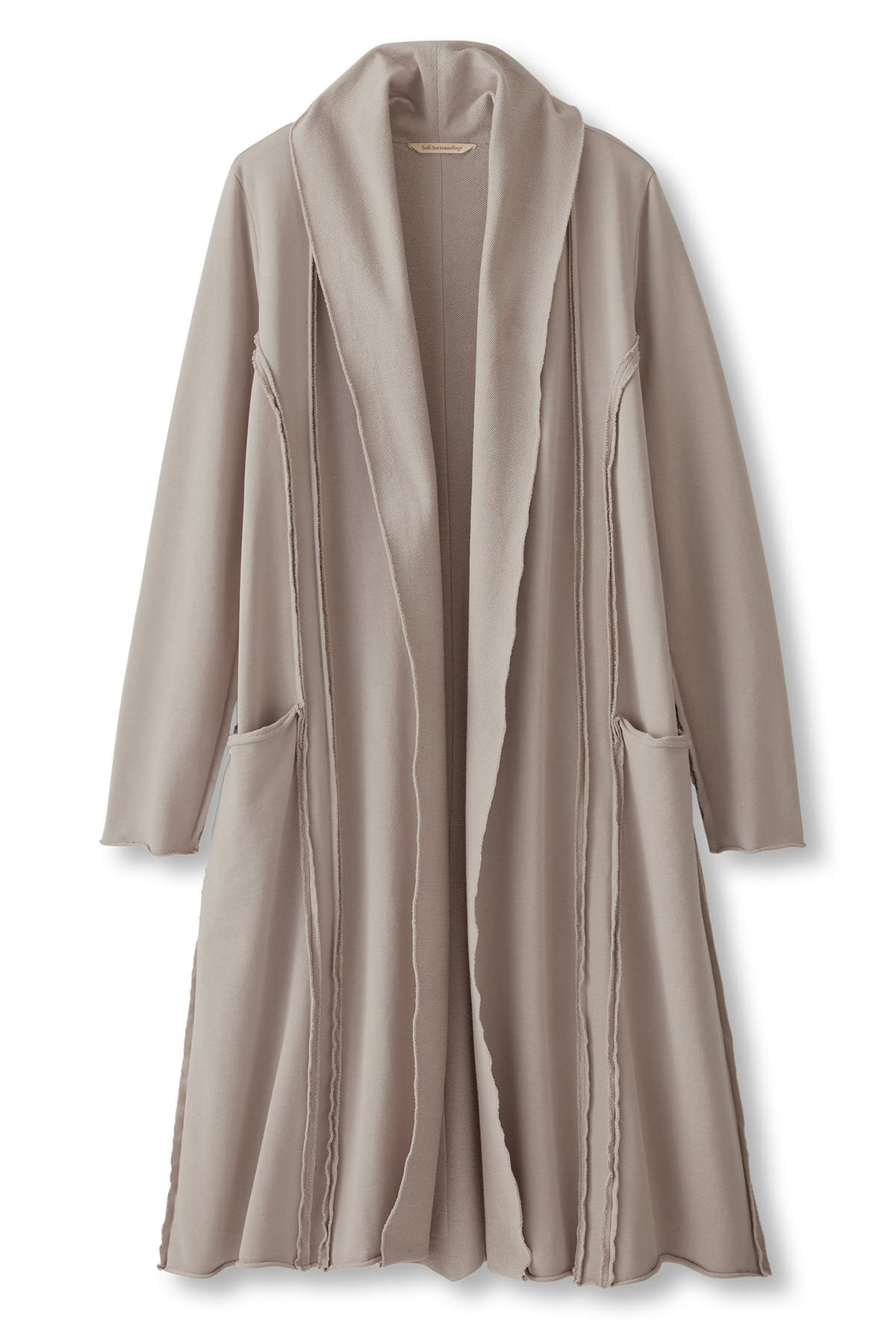 Open Front Long French Terry Topper - thumbnail 2