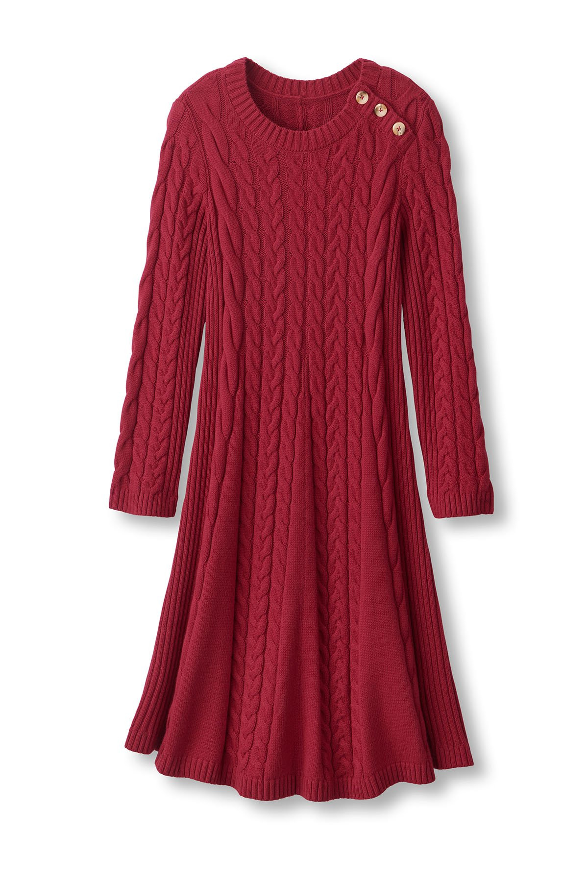 Cable Sweater Knit Midi Dress - thumbnail 2