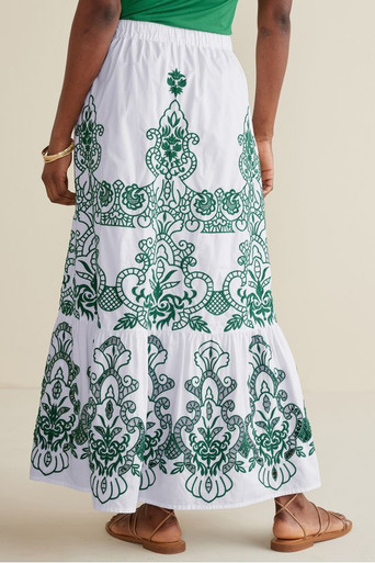 Ramona Embroidered Maxi Skirt