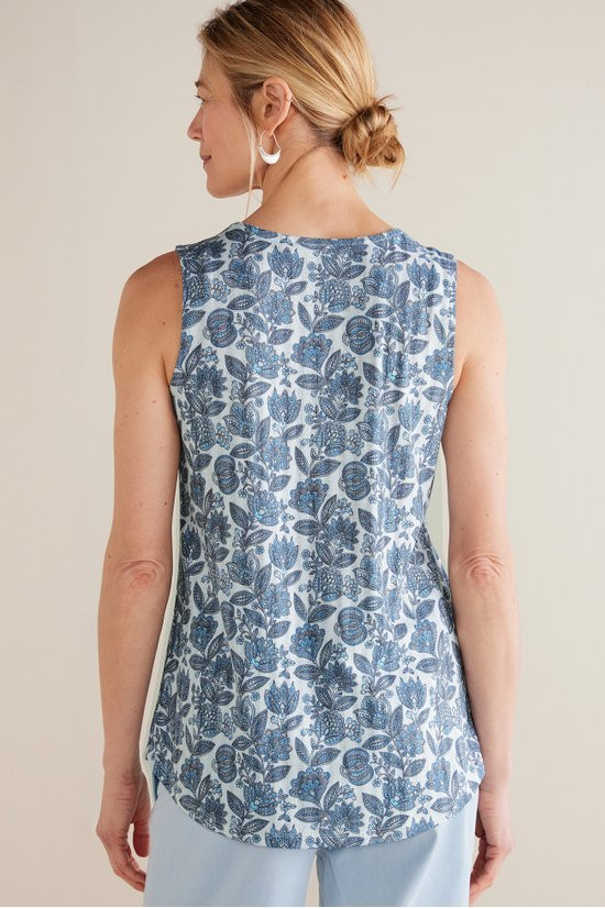 Roxie Printed Pointelle Tank - thumbnail 4