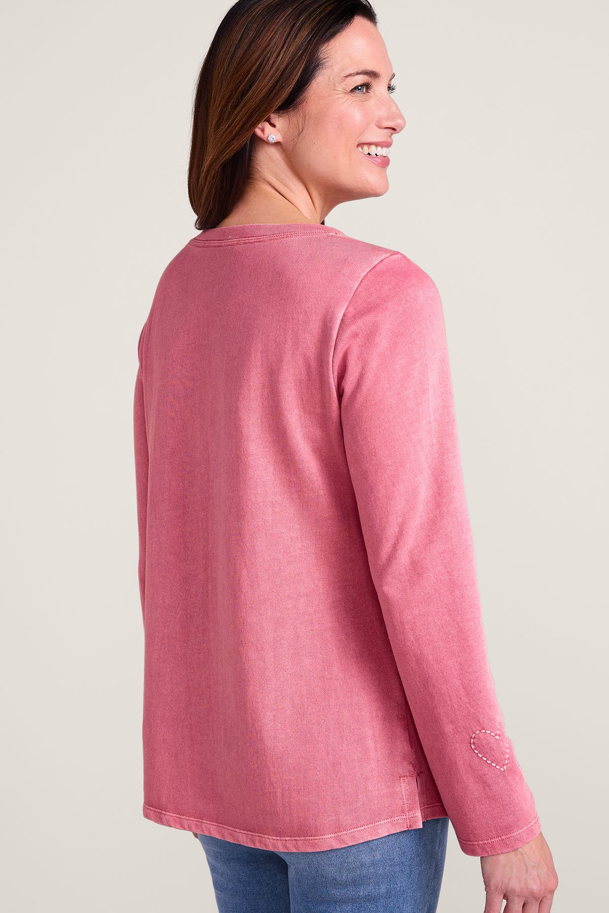 Lace Hearts LS French Terry Tunic - thumbnail 3