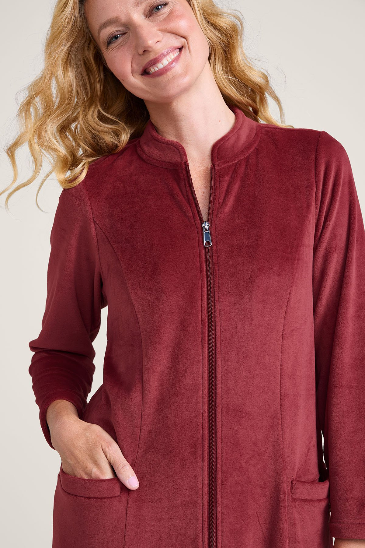 Zinfandel Zip Up Robe - thumbnail 3