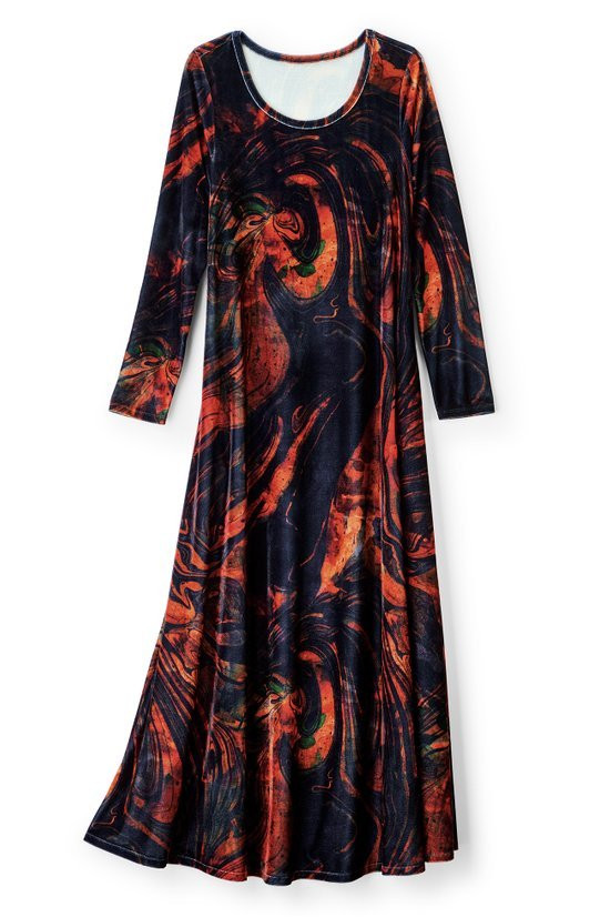 Santiago Stretch Velvet Dress - thumbnail 2