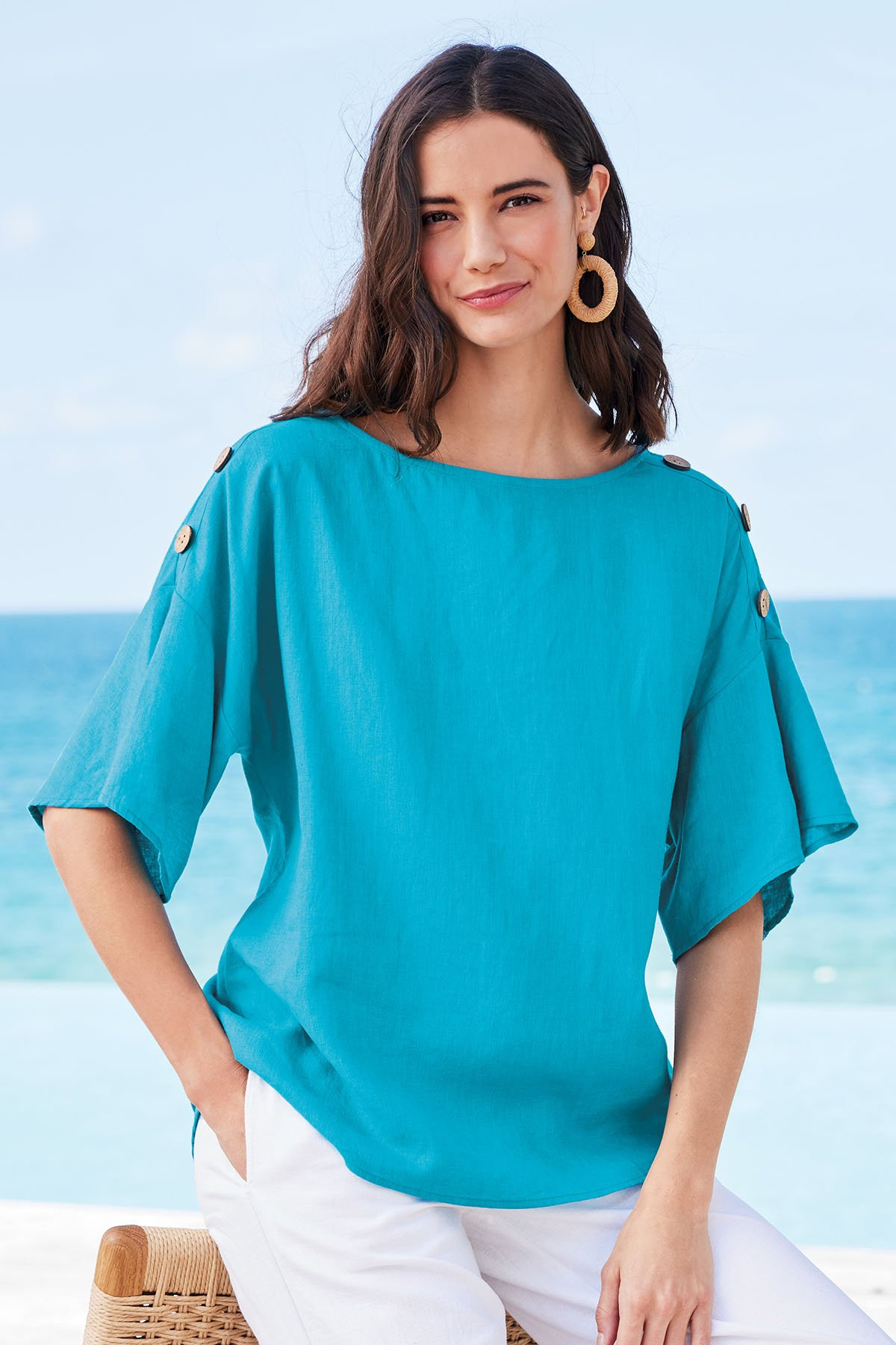 Andrea Linen Blend Pullover