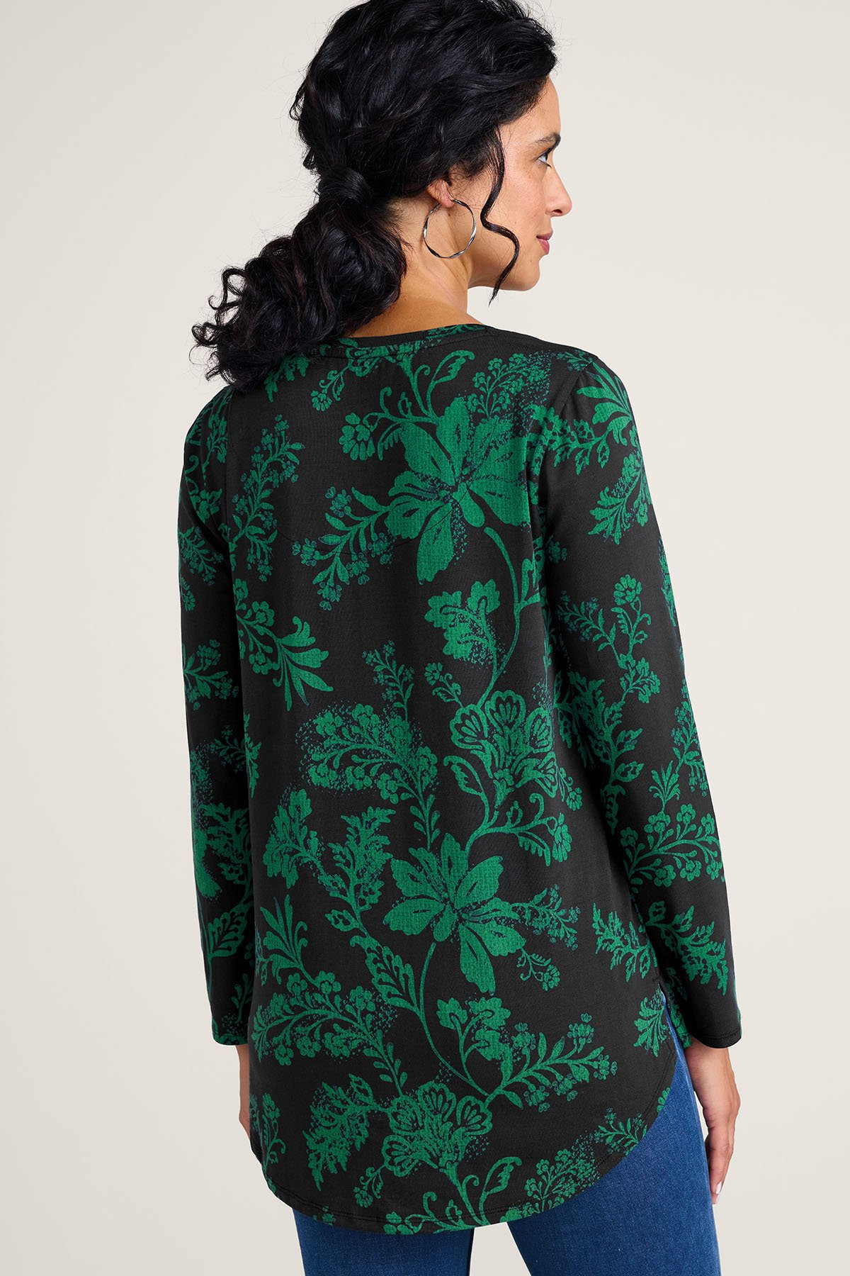 Isabel Noir Bloom LS Cotton Tunic - thumbnail 3