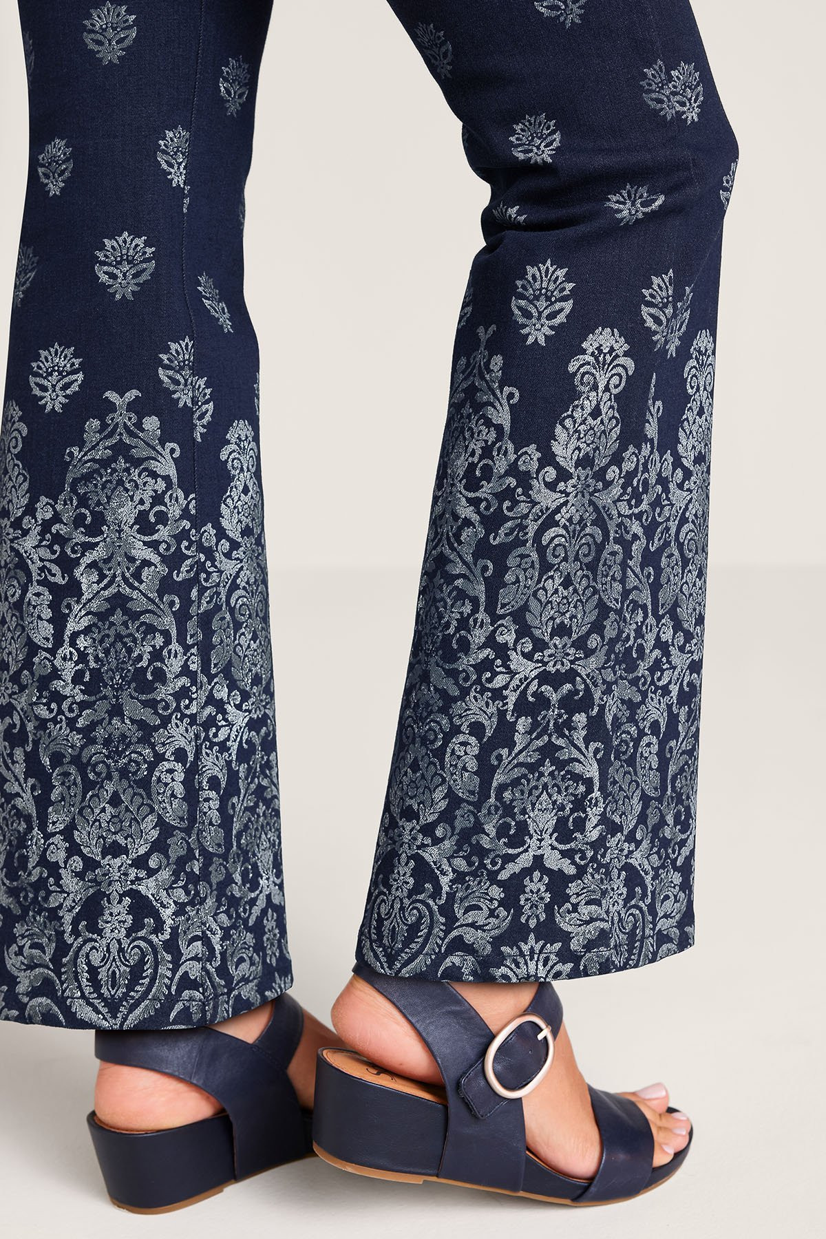 Scroll Print Bootcut Jeans - thumbnail 5