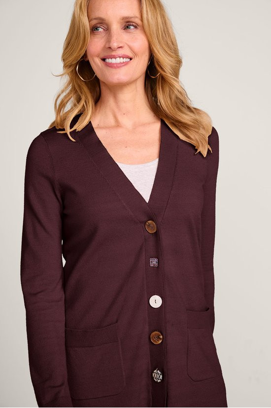 Boutique Button Fine Gauge Cardigan - thumbnail 5