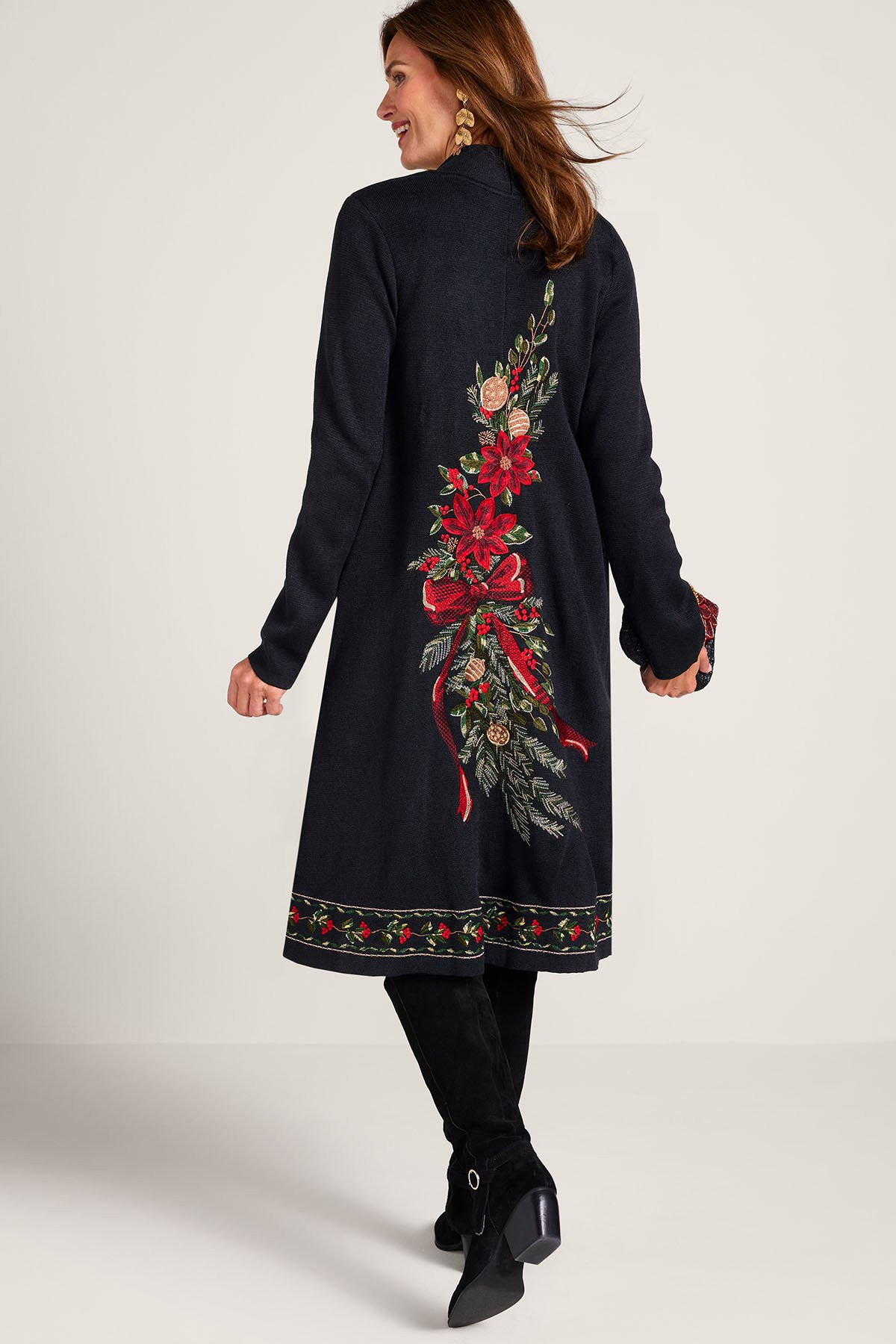 Vienna Embroidered Long Cardigan - thumbnail 3