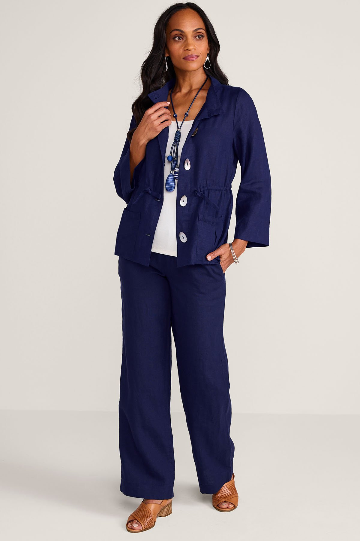 Mahira Linen Jacket - thumbnail 3