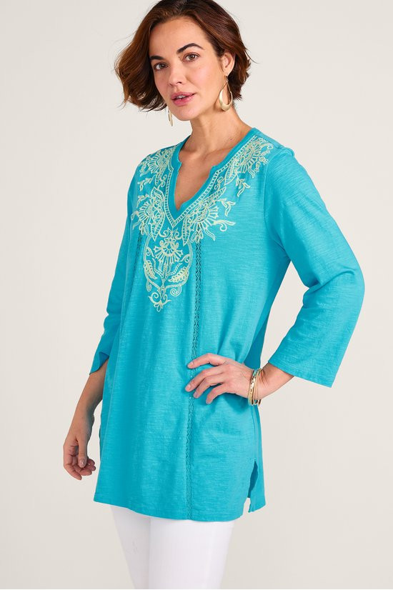 Nura Embroidered Knit Tunic - thumbnail 2