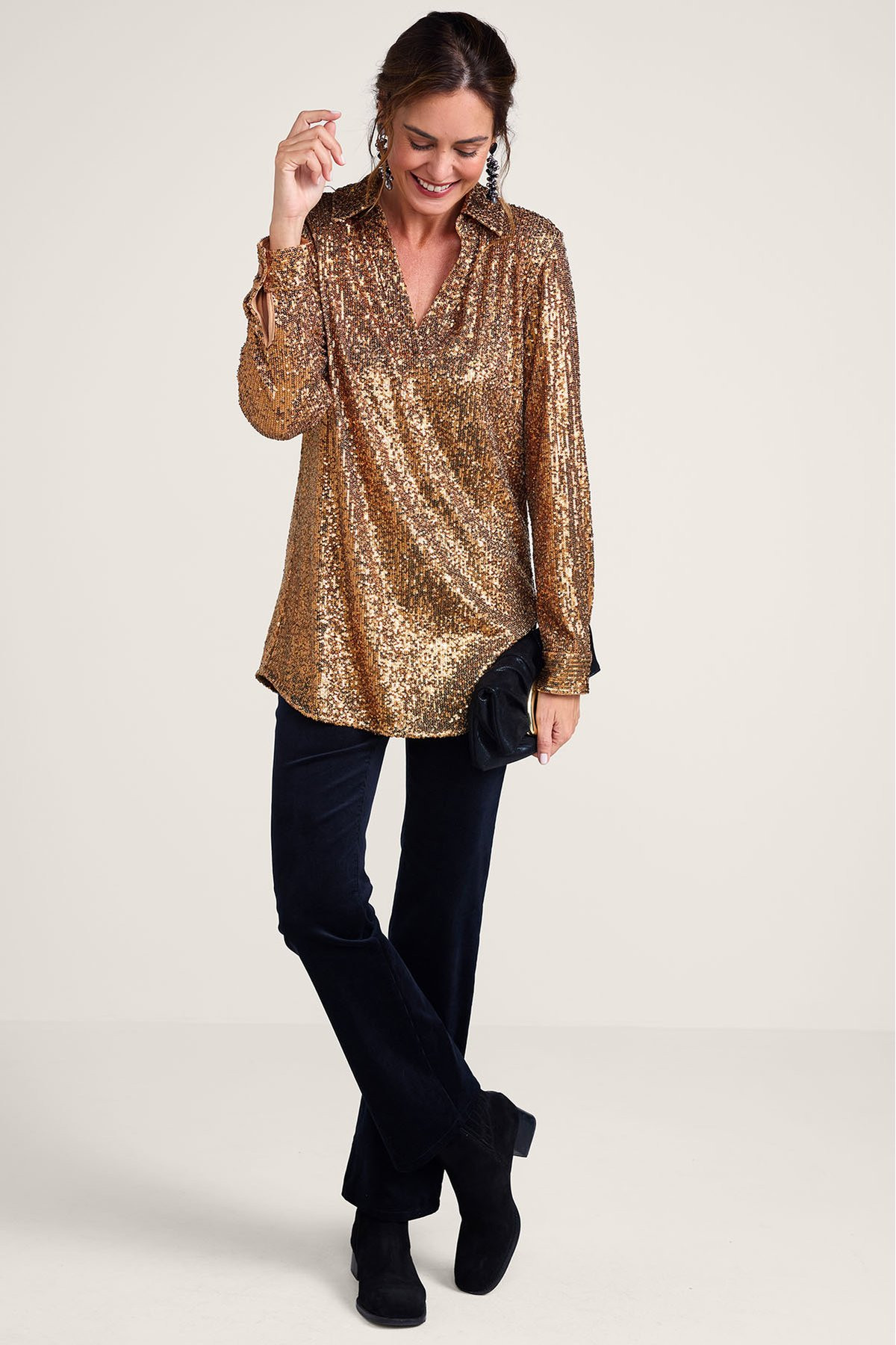 All That Glimmers Sequin Knit Tunic - thumbnail 4
