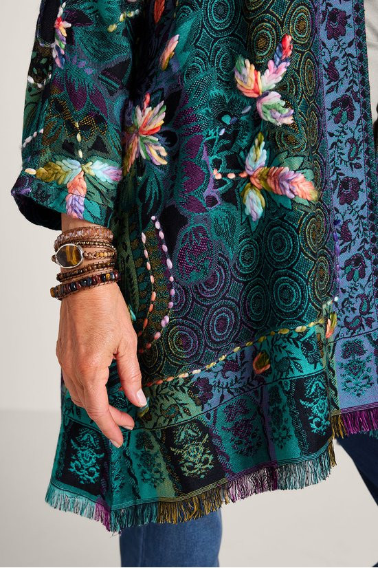 Secret Garden 3/4 Sleeve Jacquard Topper - thumbnail 6