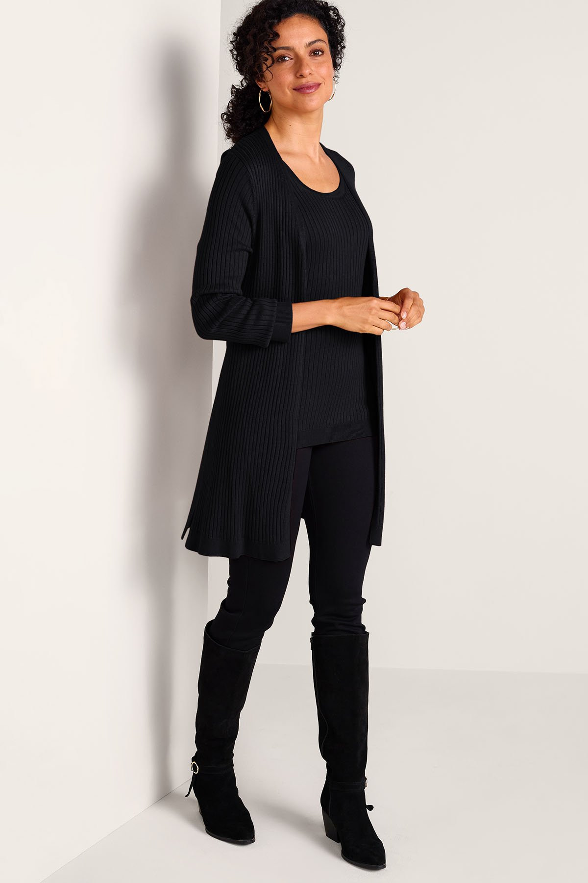 Scoop Neck Ribbed Sweater Tank - thumbnail 8