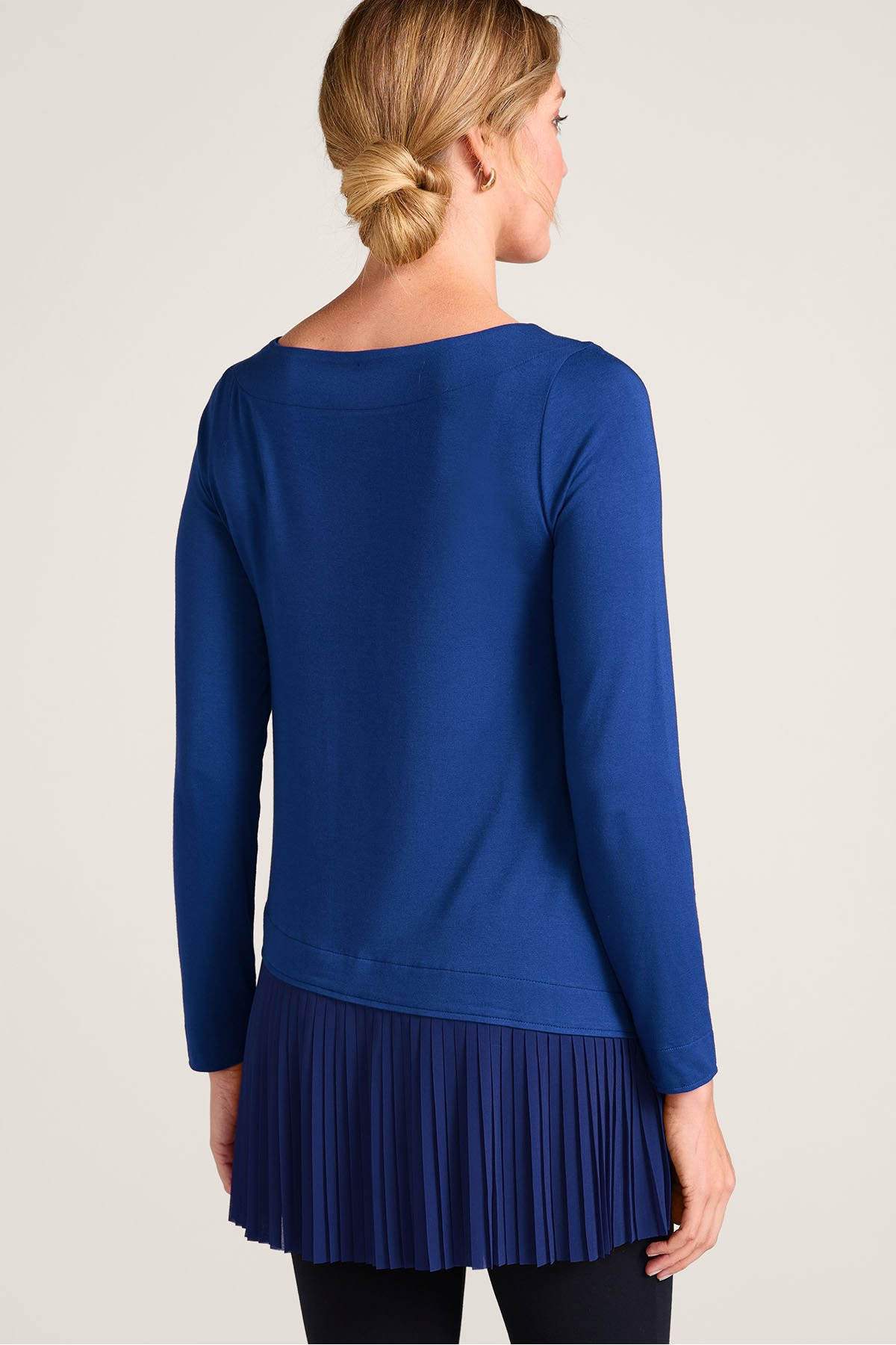 Prelude Boatneck Pleated Knit Tunic - thumbnail 4