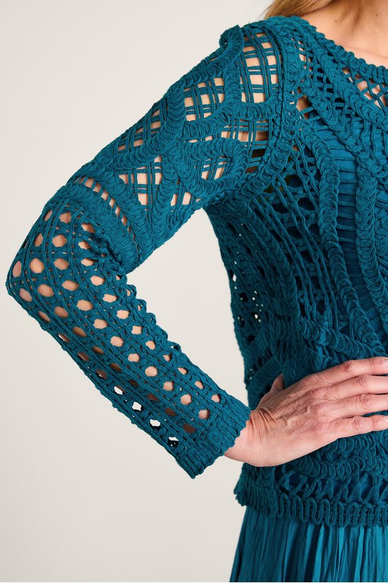 Liliana Cotton Lace Sweater - thumbnail 5