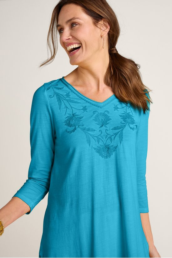 Orelia Embroidered Knit Tunic - thumbnail 5