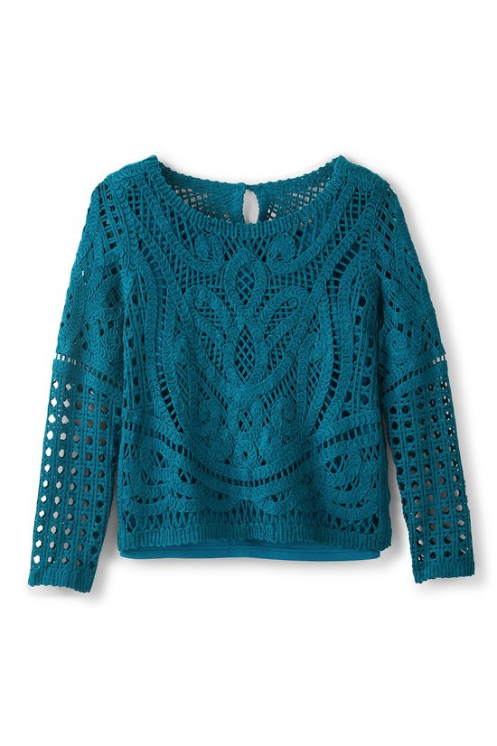 Liliana Cotton Lace Sweater - thumbnail 3