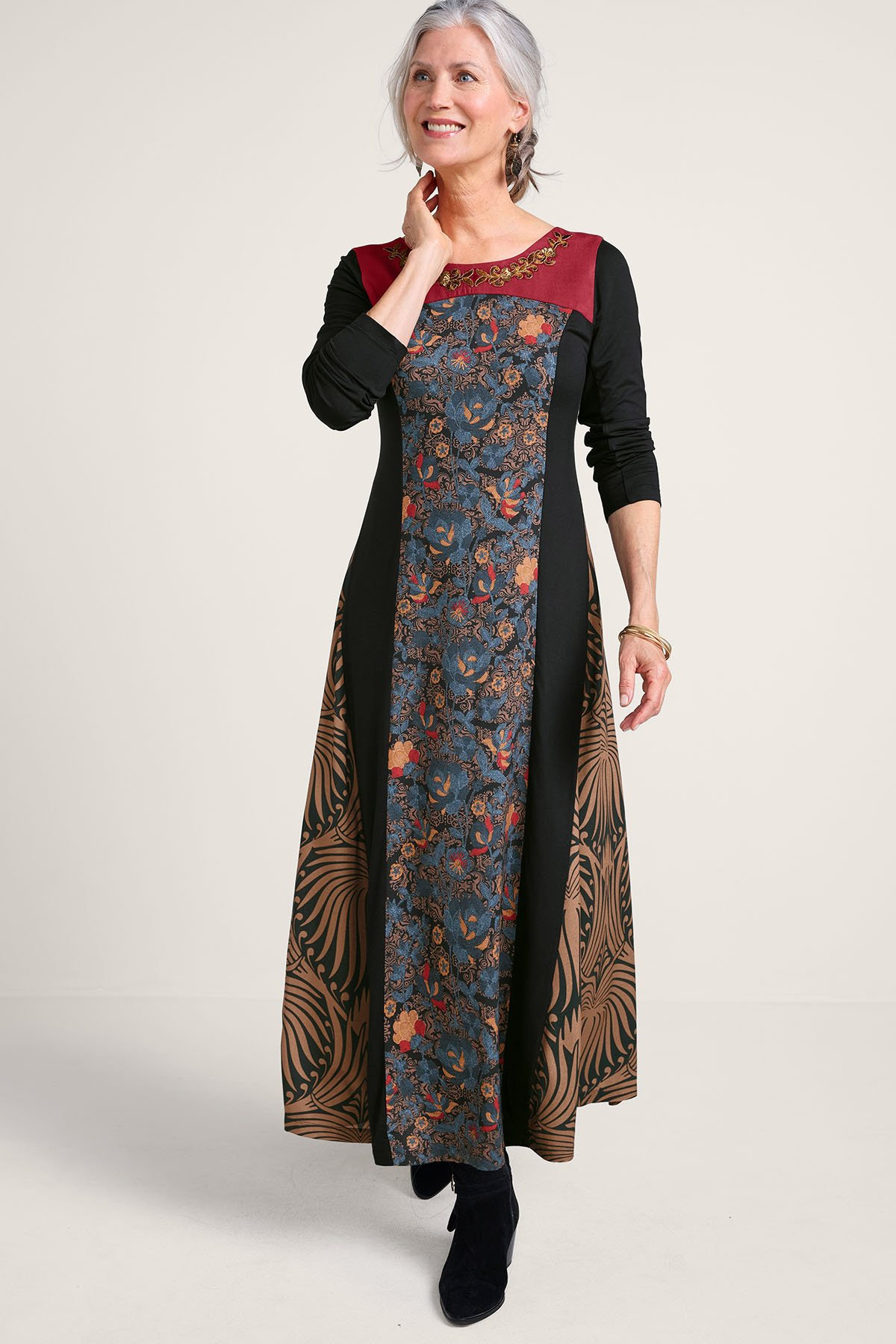 Artful Reverie LS Maxi Dress