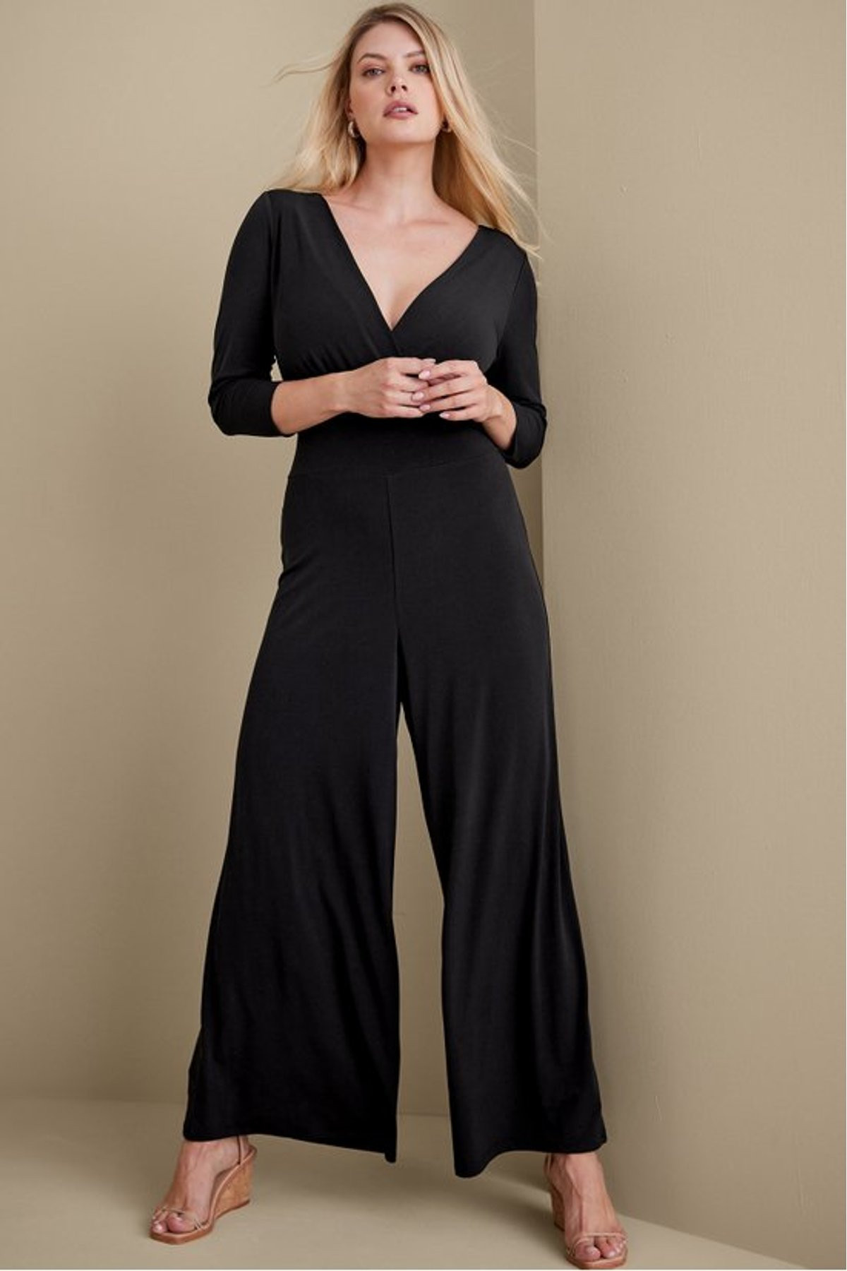 Penelope 3/4 Sleeve Jumpsuit I - thumbnail 3