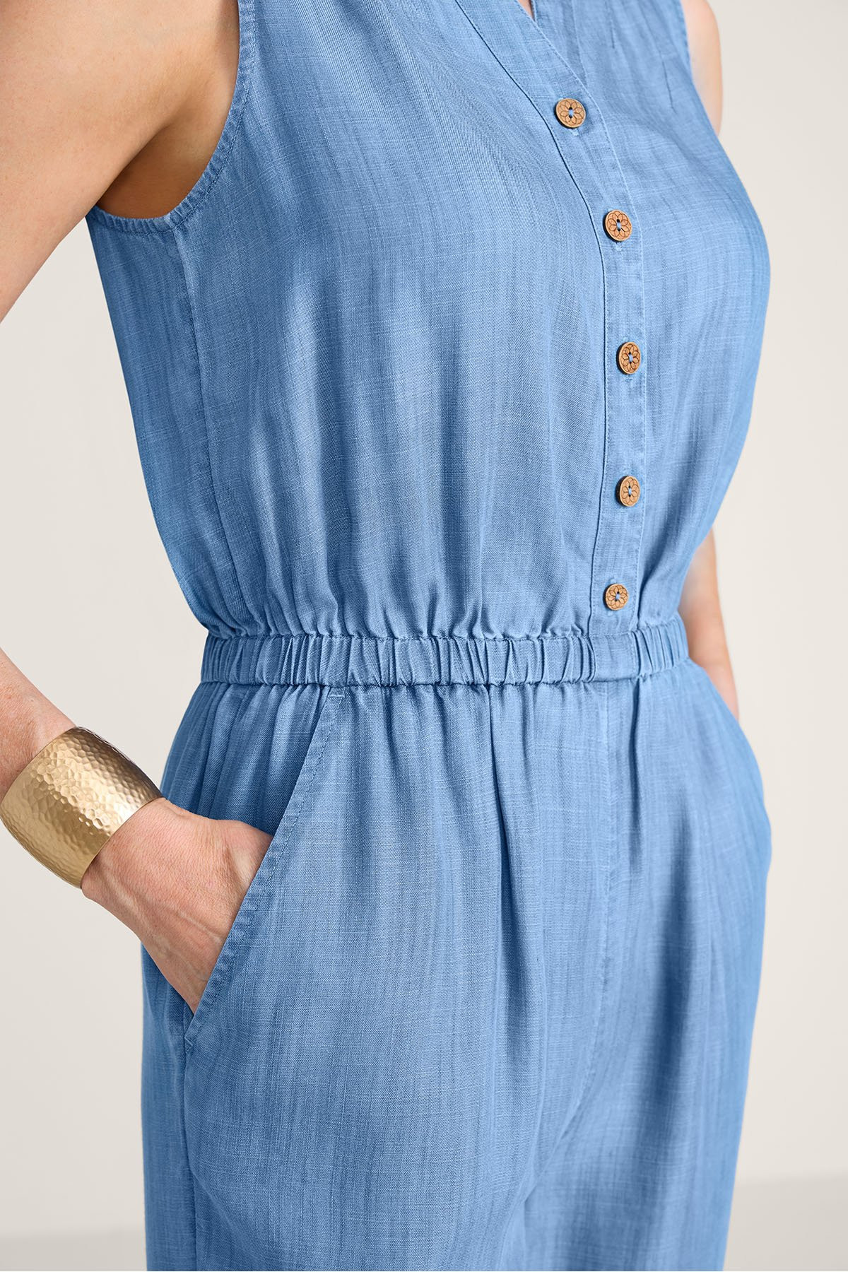 TENCEL™ S/L Straight Leg Jumpsuit - thumbnail 4