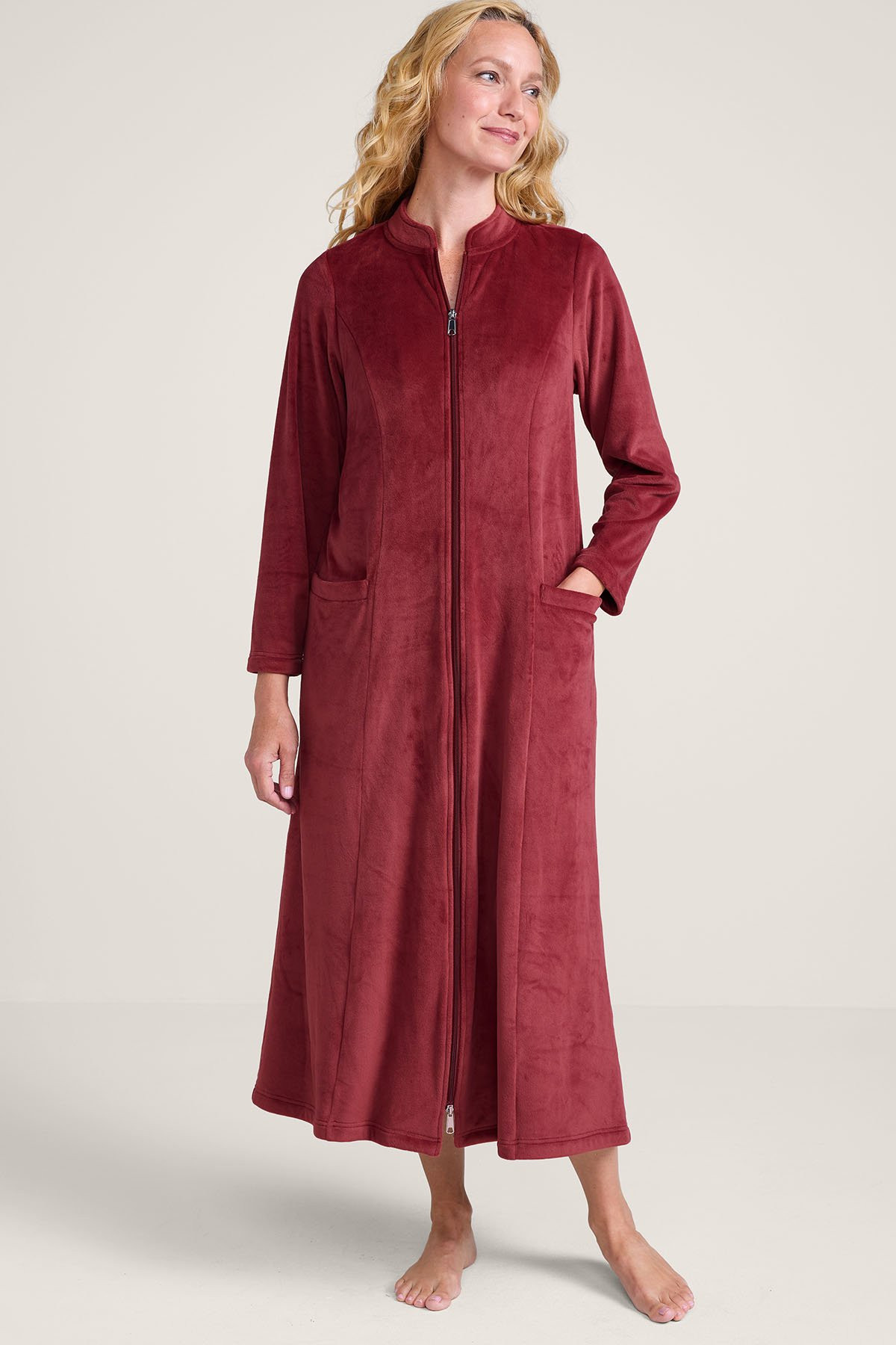 Zinfandel Zip Up Robe