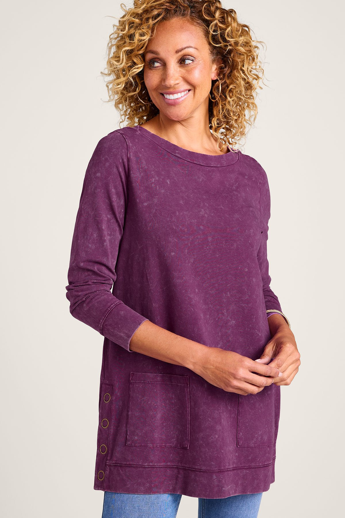 Colorful Washed Make It Snappy Tunic - thumbnail 2