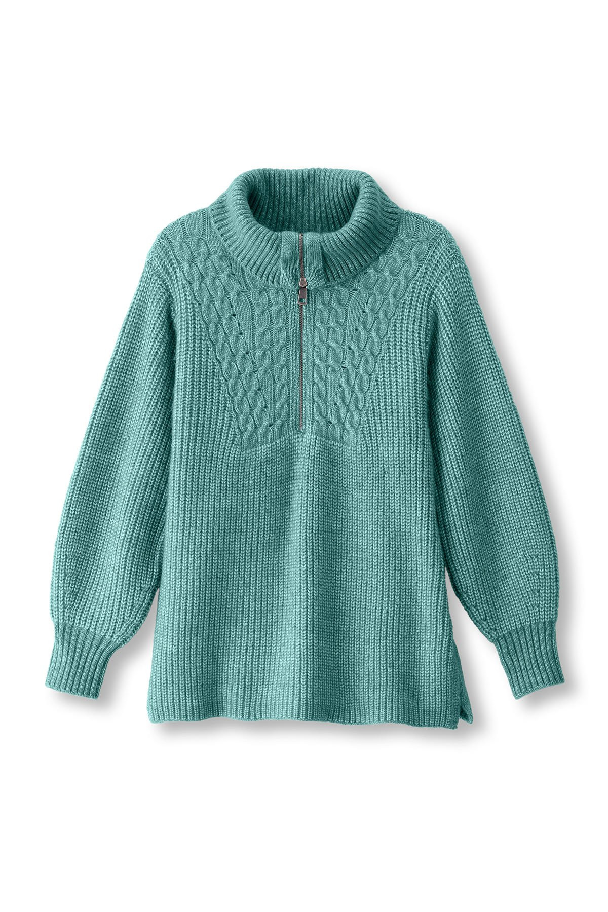 Half-Zip Cable Pullover Sweater - thumbnail 2