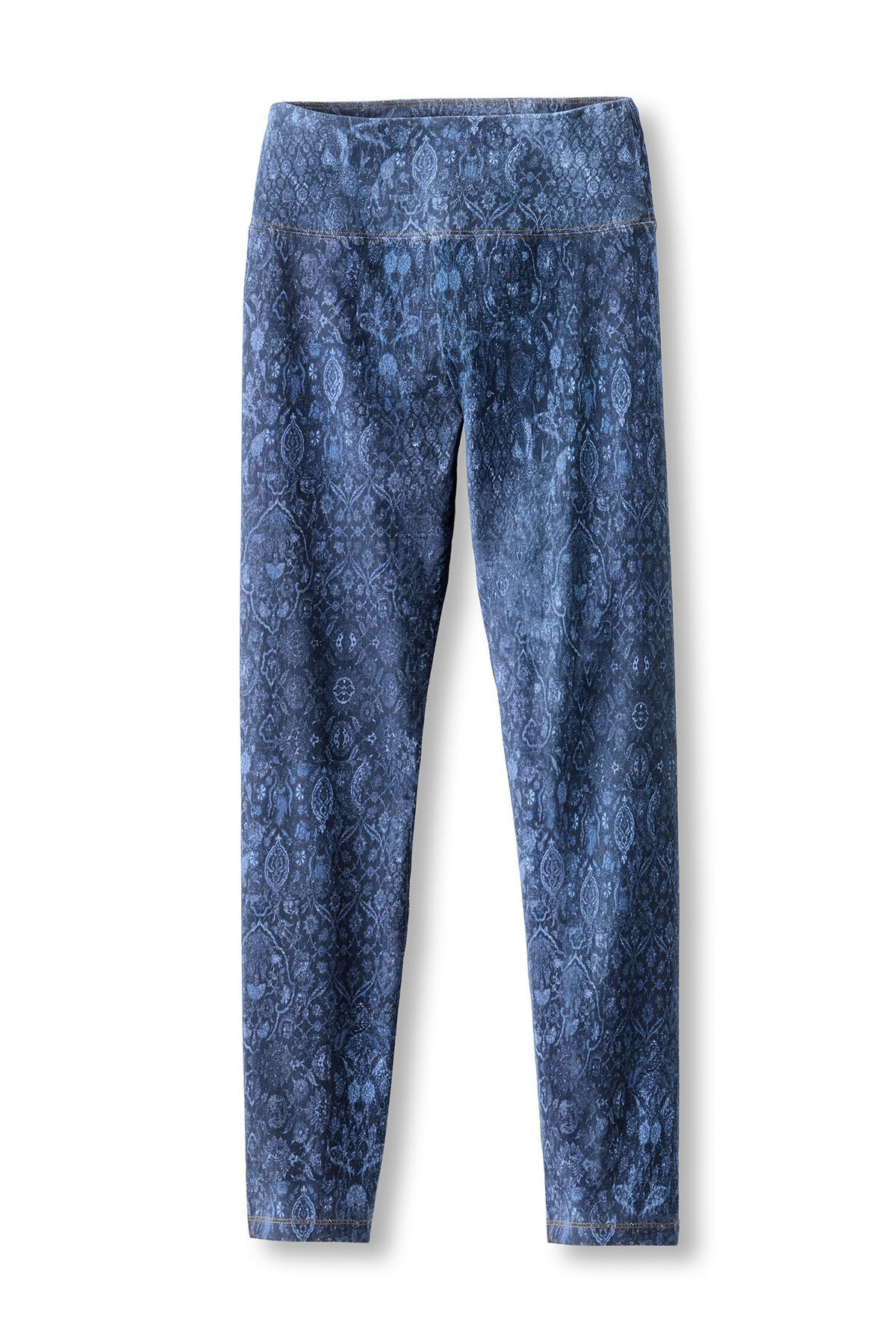 Easygoing Tapestry Knit Denim Leggings - thumbnail 2