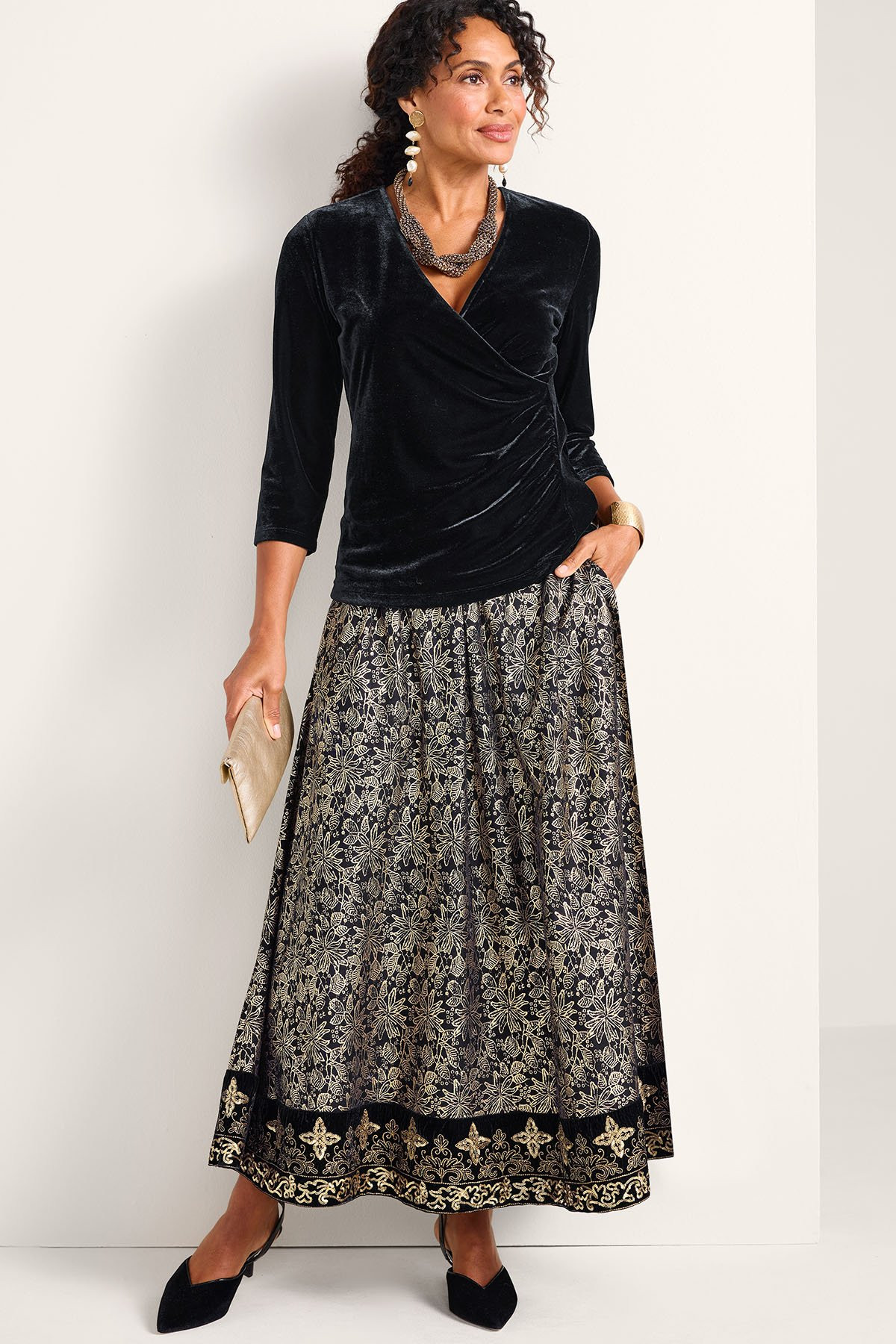 Fiore Challis Maxi Skirt