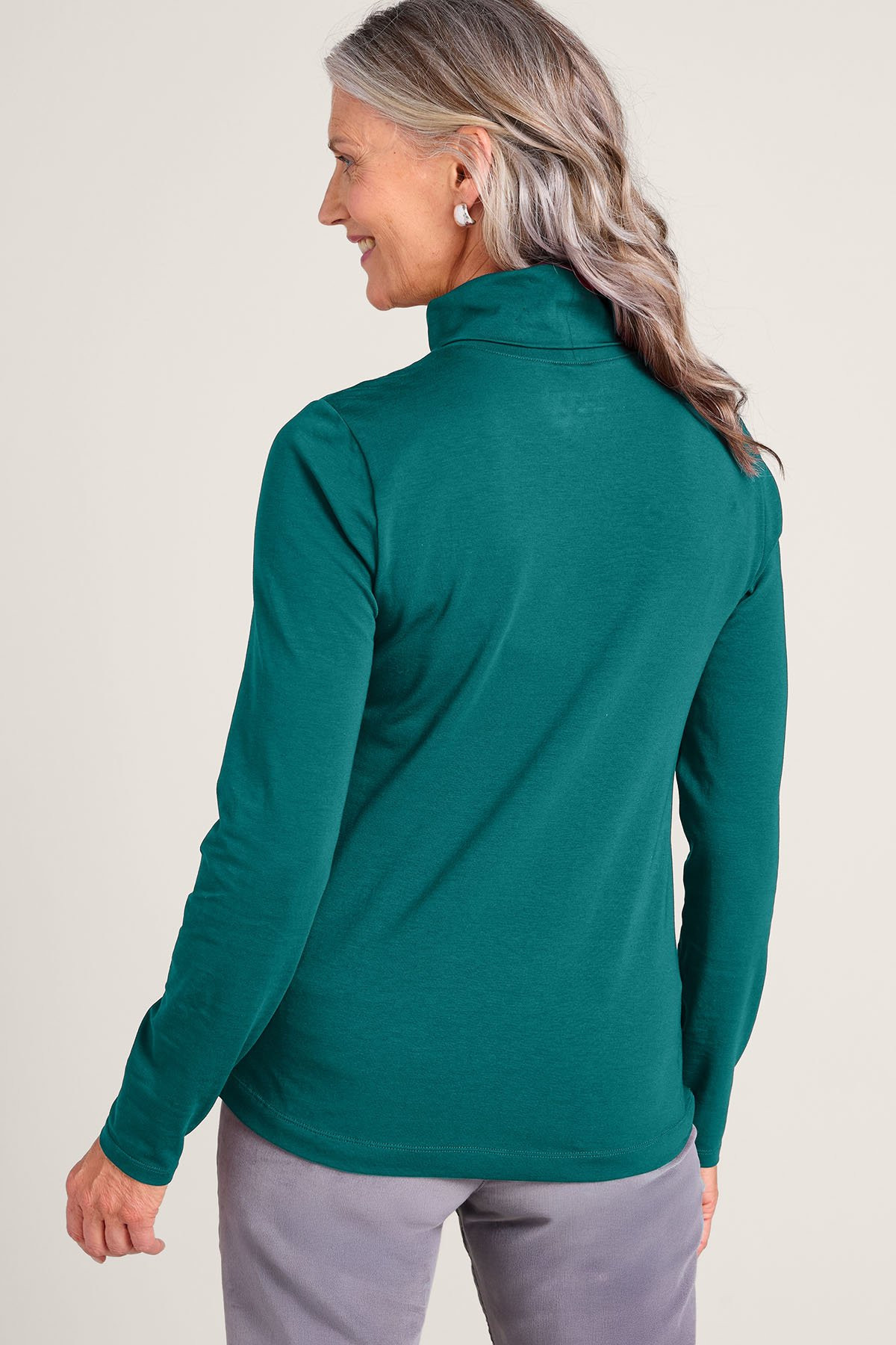 Long Sleeve Pima Turtleneck - thumbnail 4