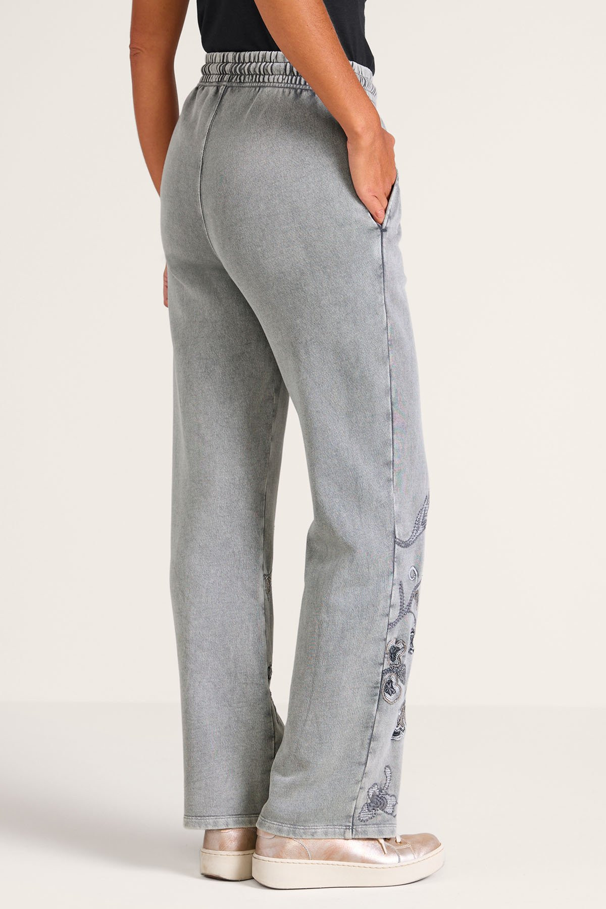 Fleur De French Terry Pull-On Pants - thumbnail 4