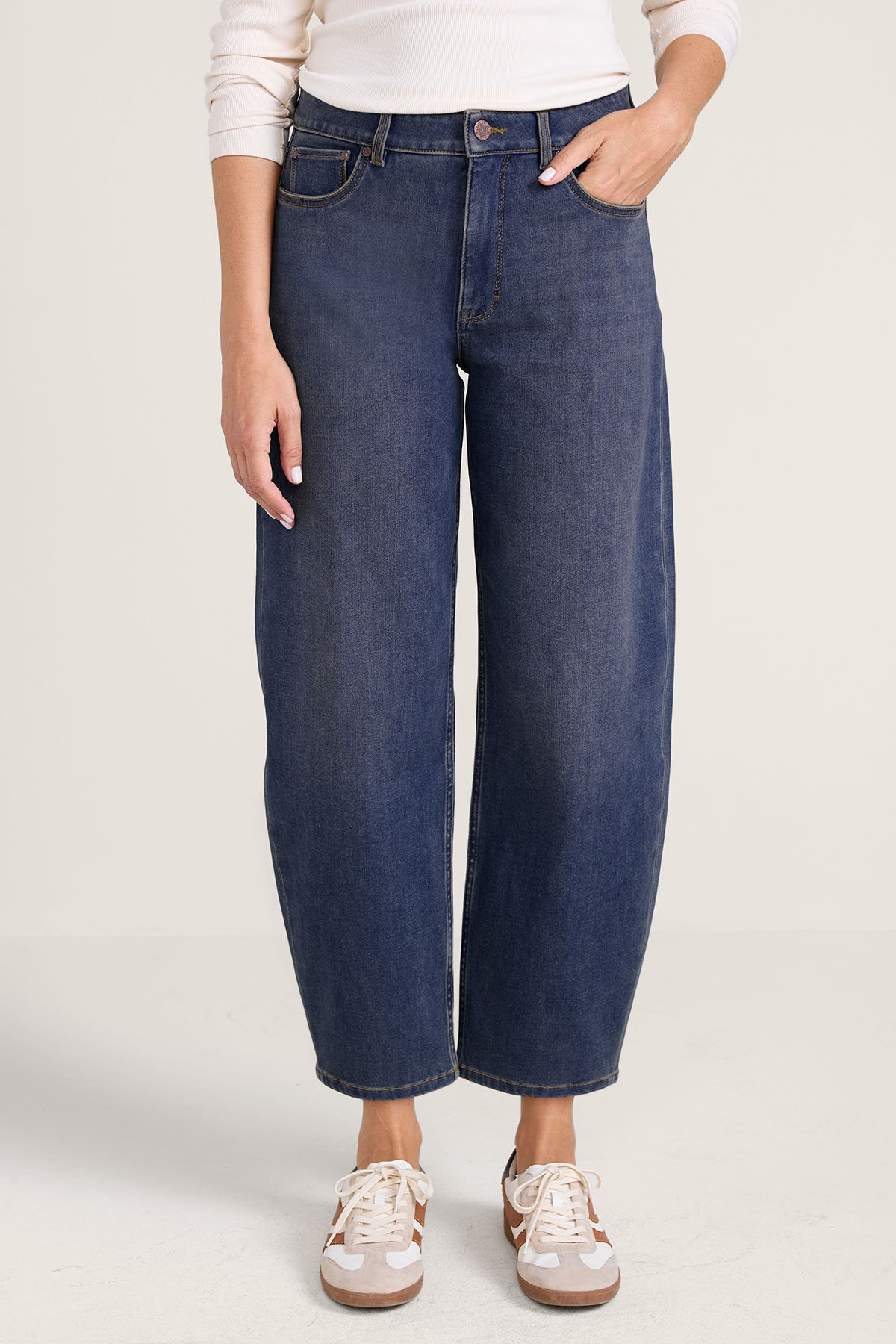 Ultimate Denim Barrel Leg Ankle Jeans