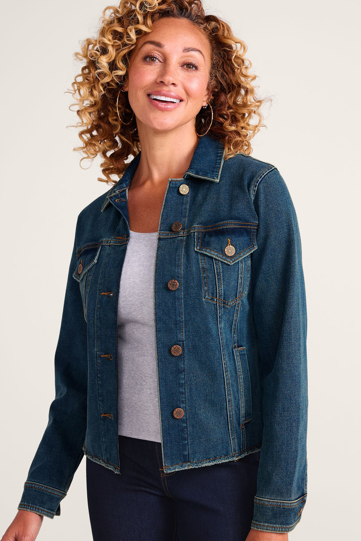 Ultimate Denim Pleated Back Jacket - thumbnail 6