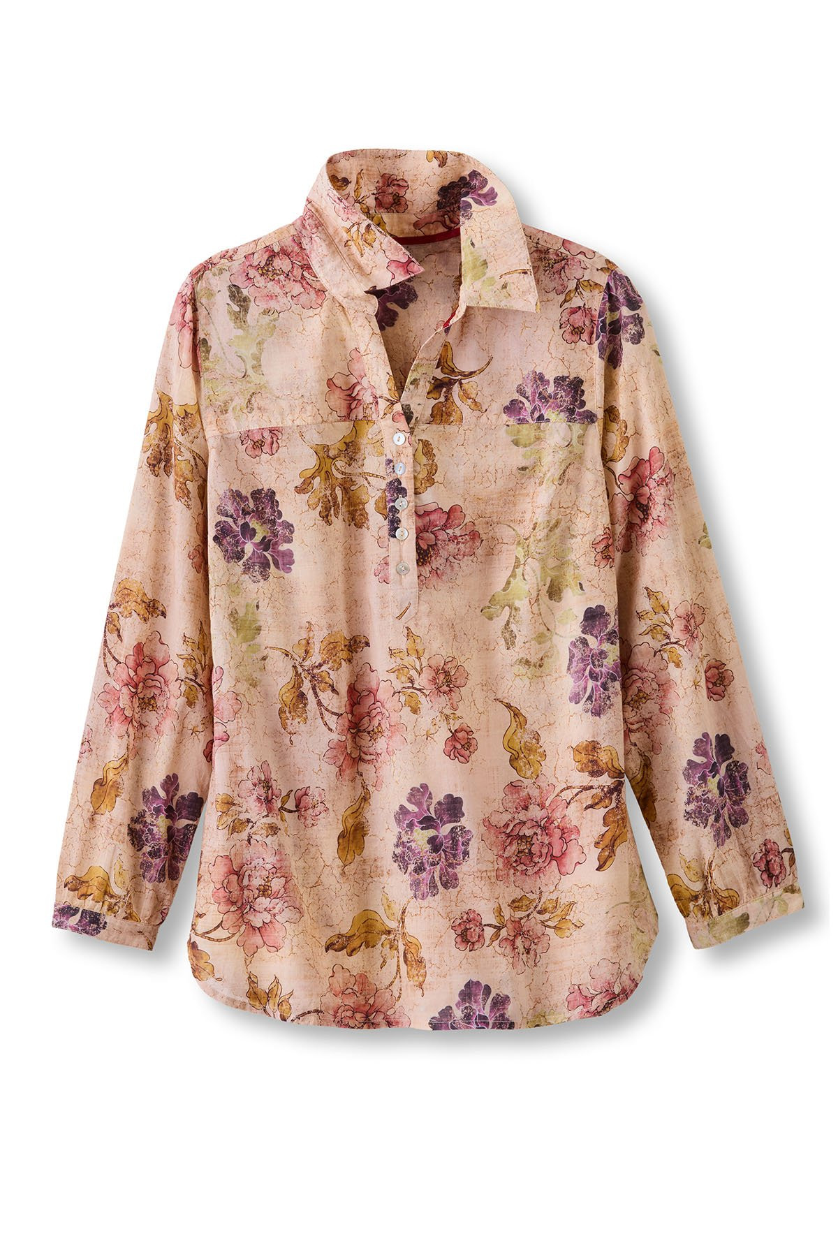Vintage Floral LS Popover Tunic - thumbnail 2