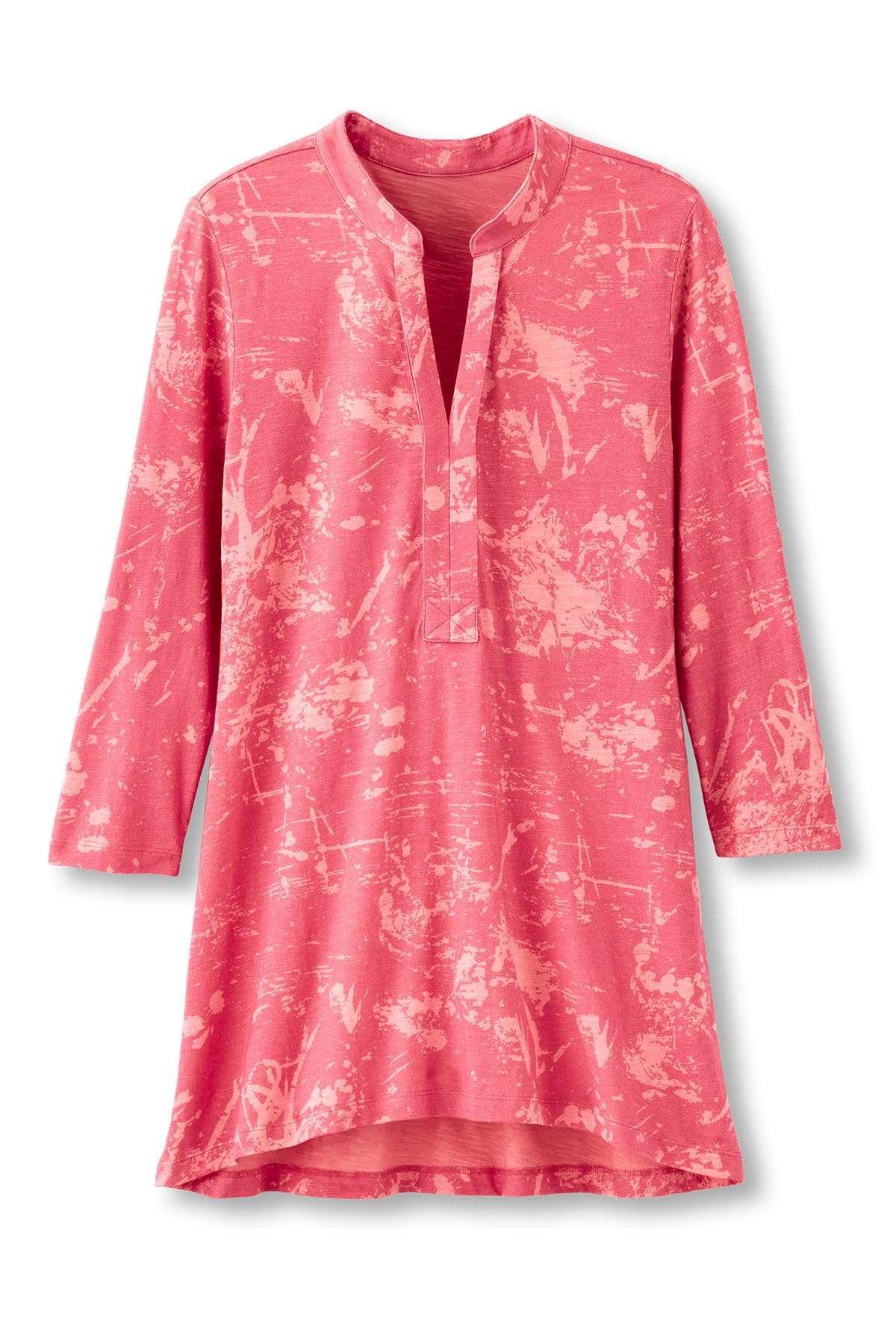 Slub Cotton Jersey 3/4 Slv Tunic - thumbnail 2