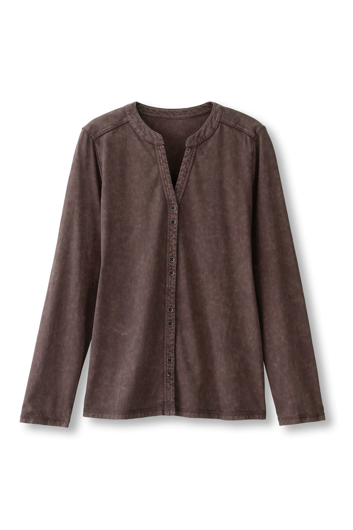 Vintage Wash Btn Front LS Top - thumbnail 2