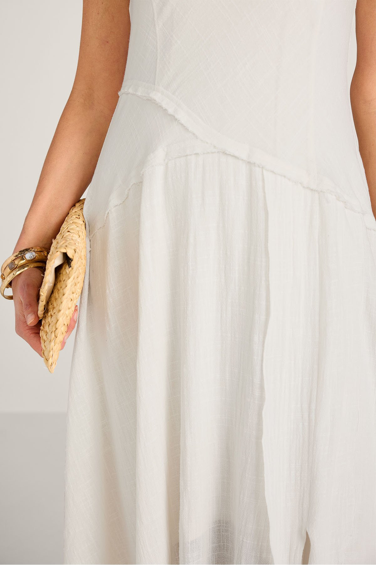 S/L Gauze Scoop Neck Maxi Dress - thumbnail 2