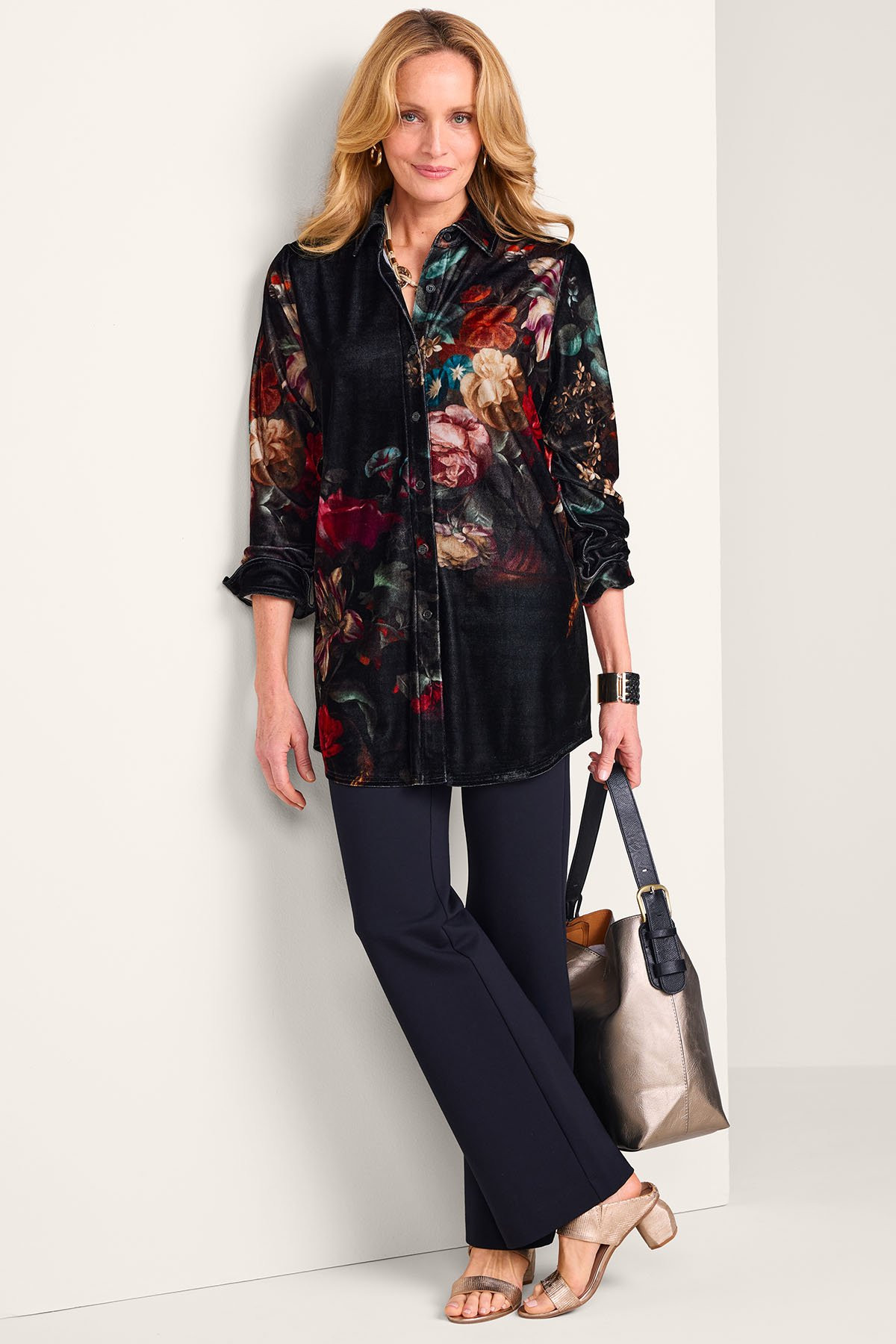 Velvet Boyfriend Tunic Shirt - thumbnail 4