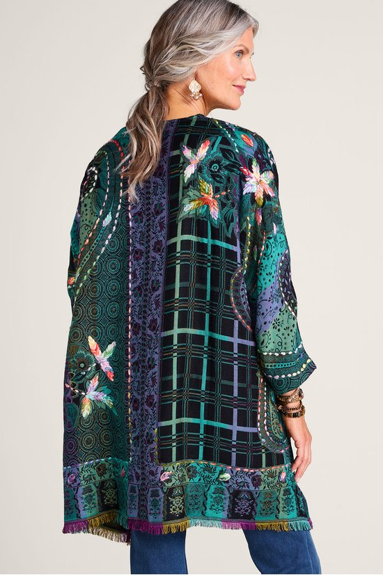 Secret Garden 3/4 Sleeve Jacquard Topper - thumbnail 4