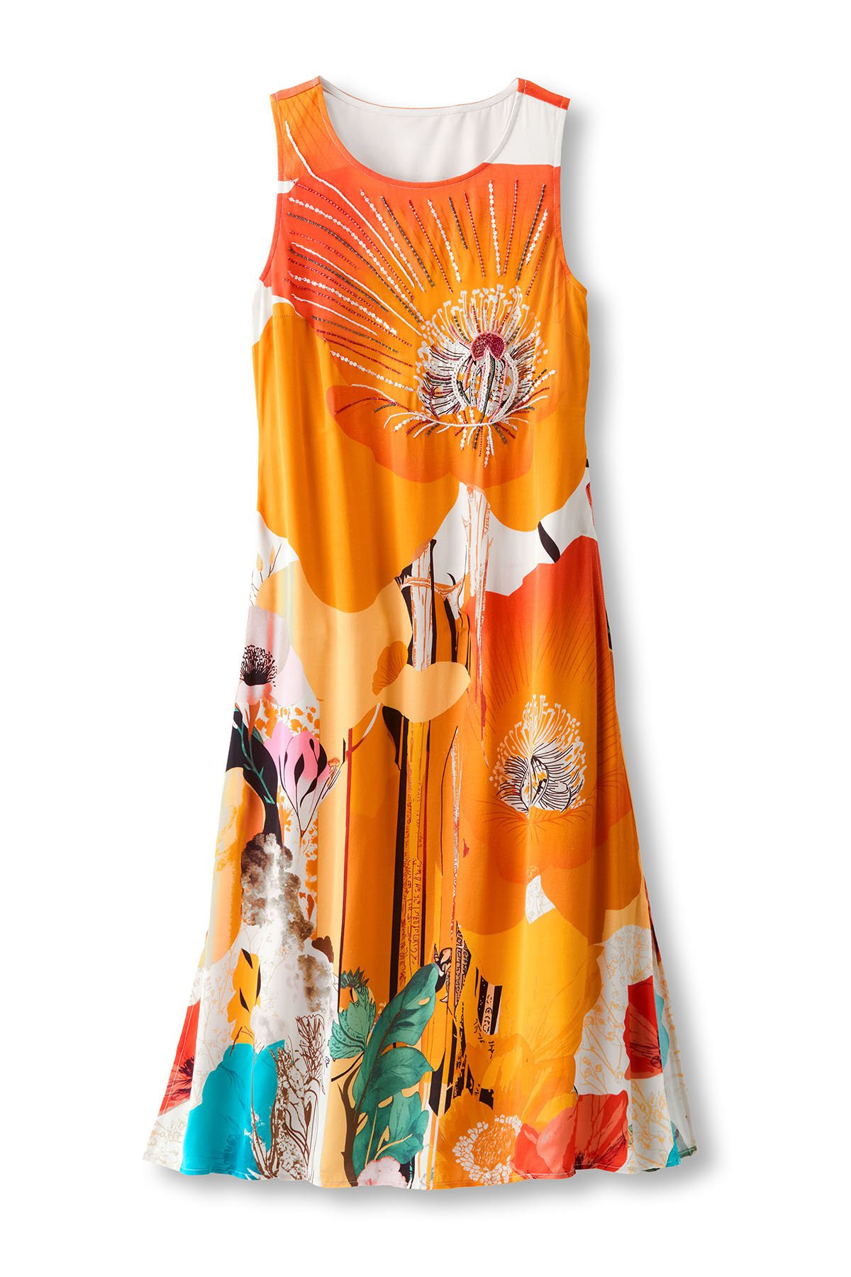 Embellished Bloom S/L Midi Dress - thumbnail 2