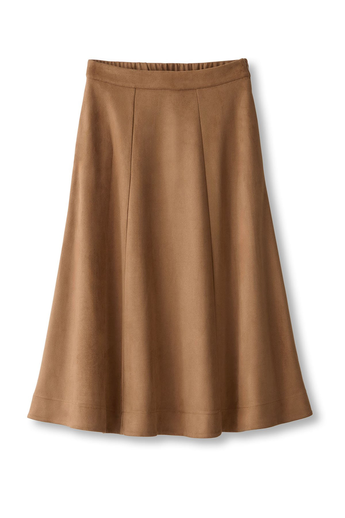 Faux Suede Paneled Midi Skirt - thumbnail 2